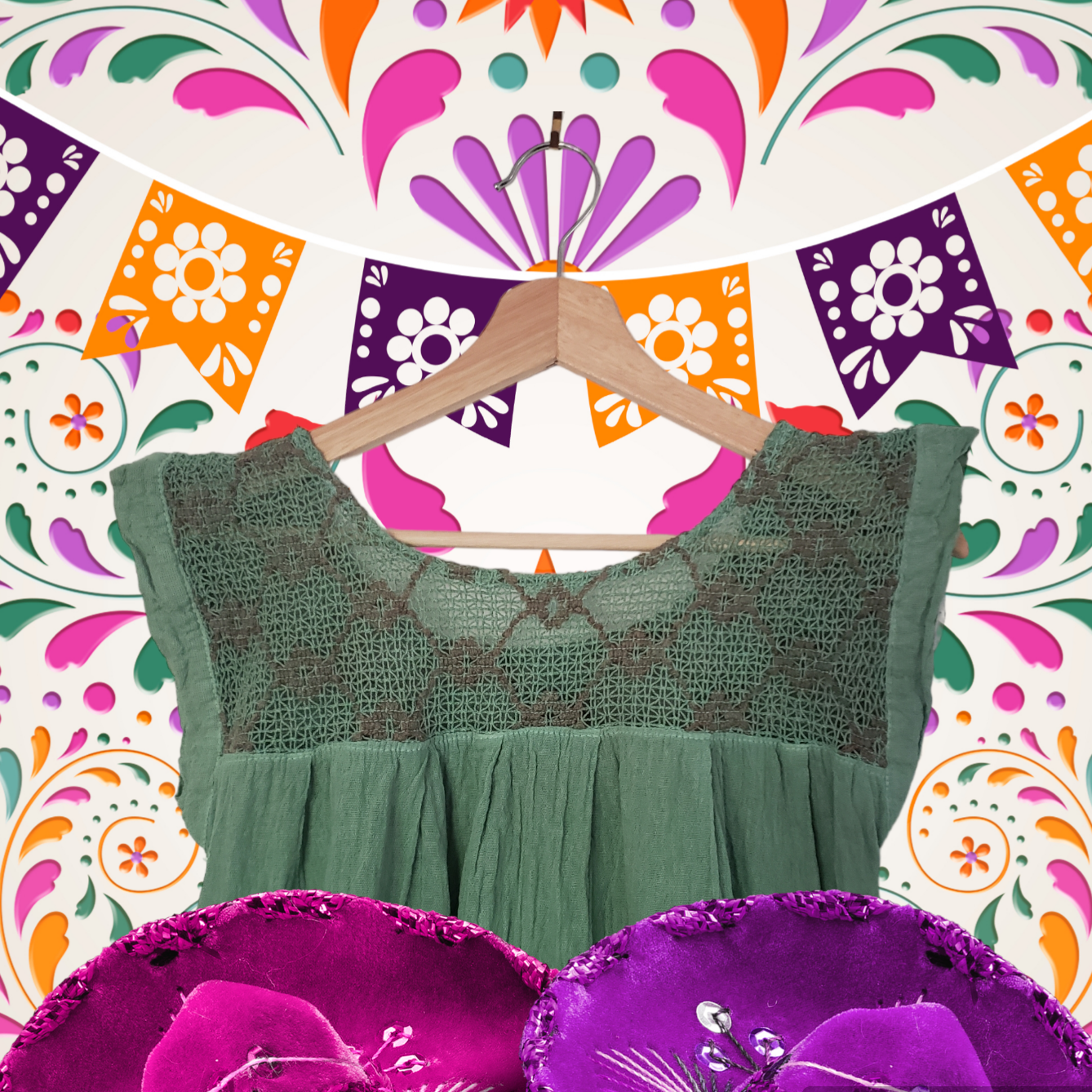 Mexican Crochet Dress Handmade