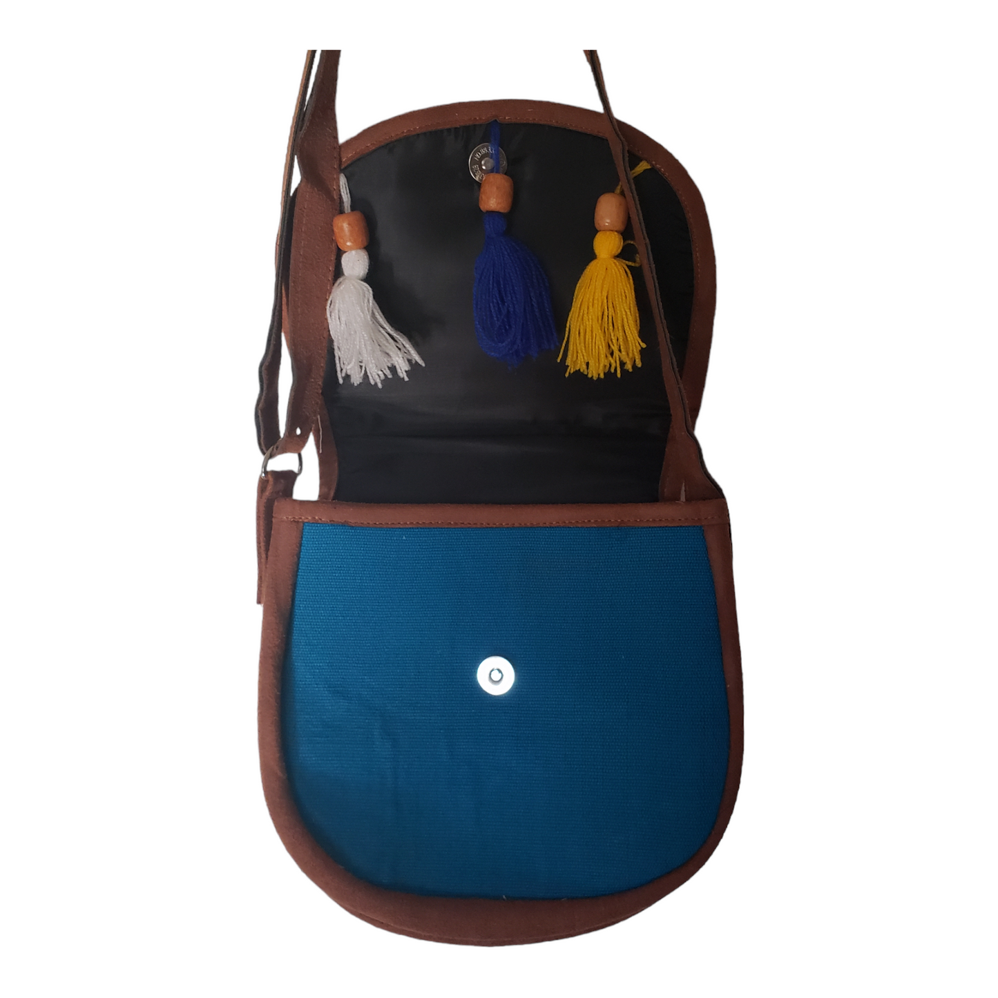 Mexican Embroidered Floral Blue Bag Shoulder Crossbody