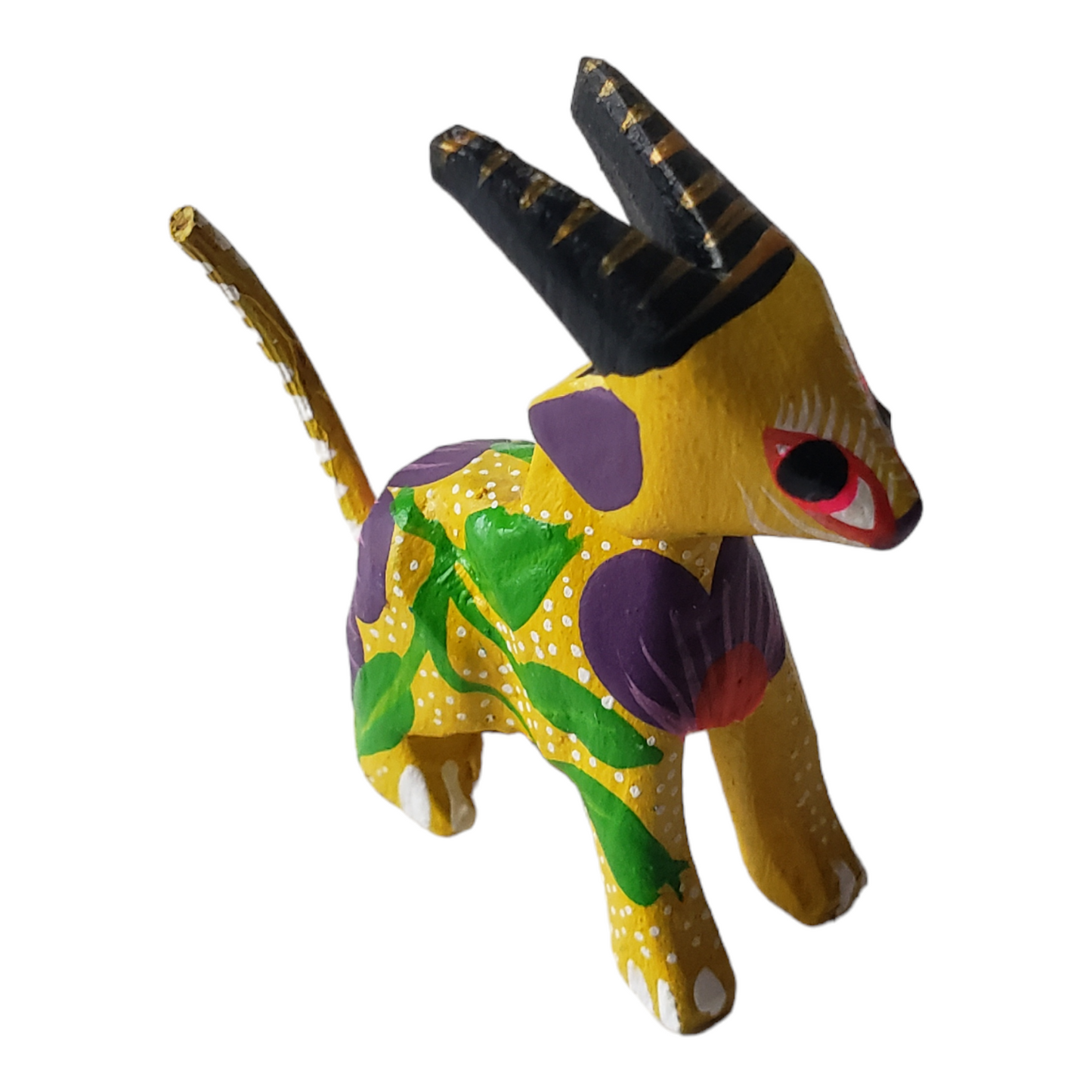 Oaxacan Goat Alebrije Mini Wood Carving Hand Painted