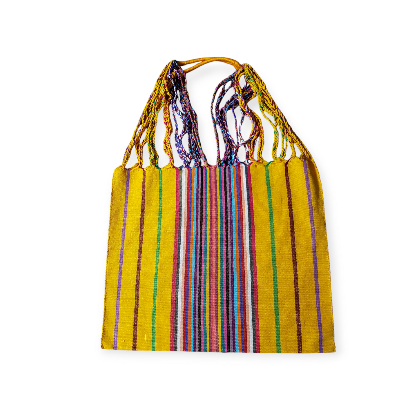 Mexican Striped Hammock Bag Woven Tote Chiapas Women's Handmade