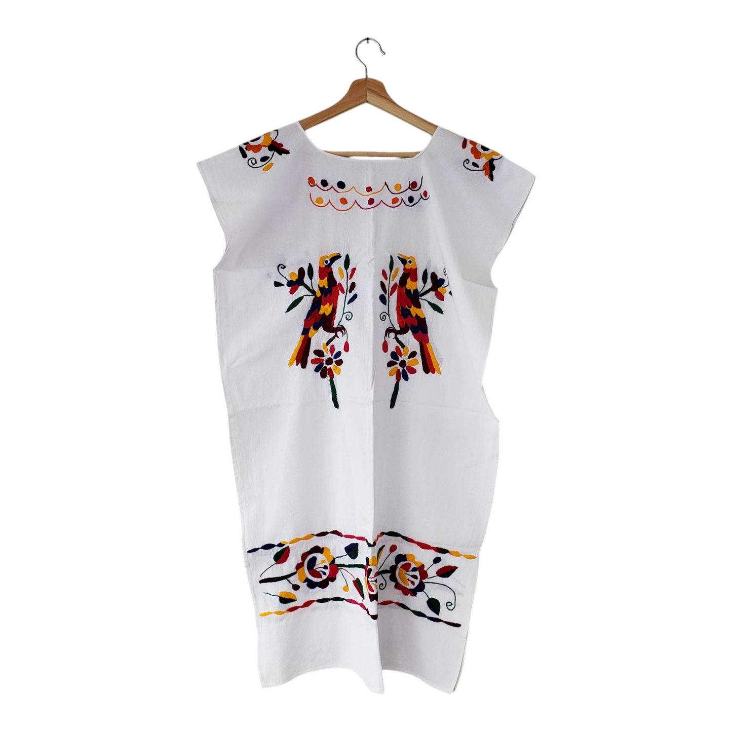 Peacock Huipil Mexican Dress - Handmade in Oaxaca Mexico