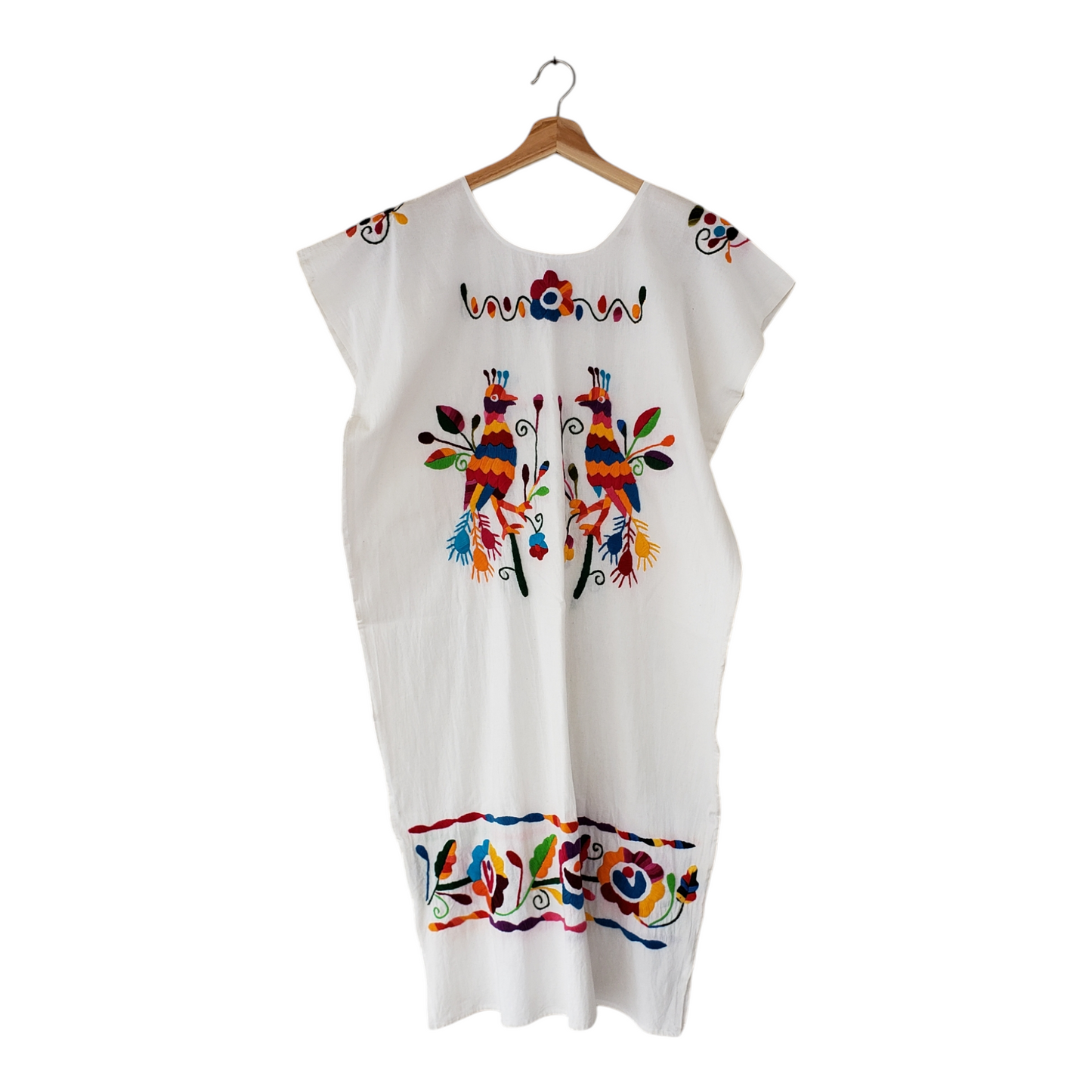 Peacock Huipil Mexican Dress - Handmade in Oaxaca Mexico