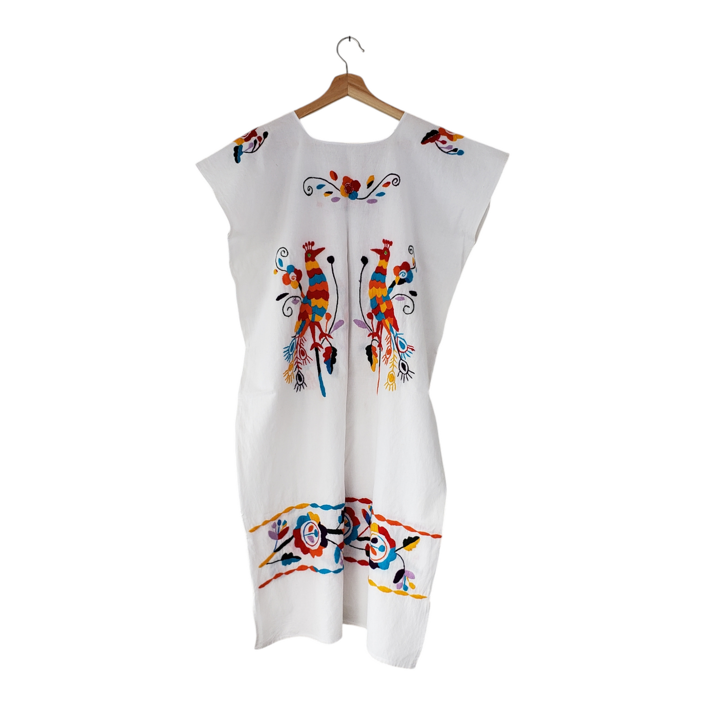 Peacock Huipil Mexican Dress - Handmade in Oaxaca Mexico