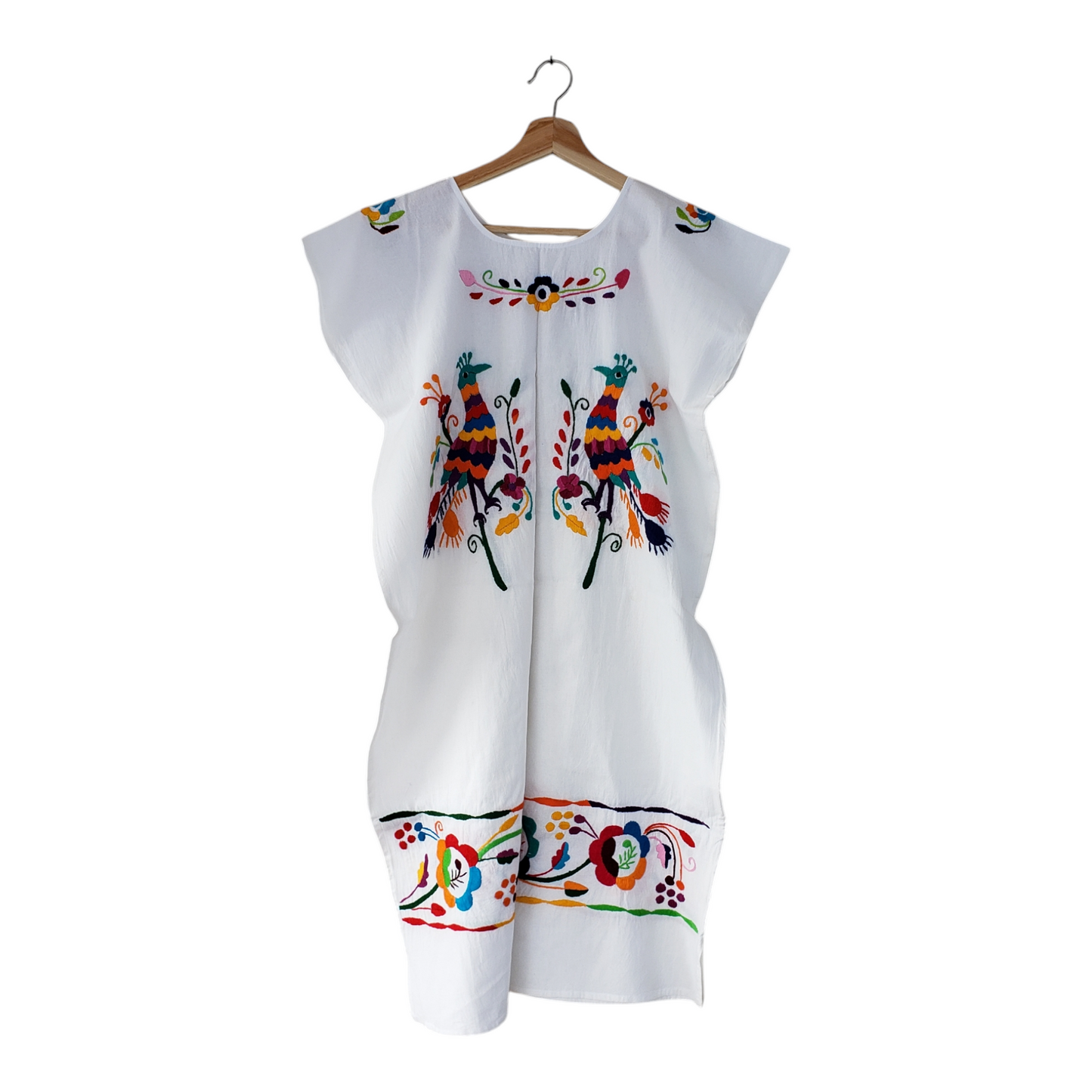 Peacock Huipil Mexican Dress - Handmade in Oaxaca Mexico