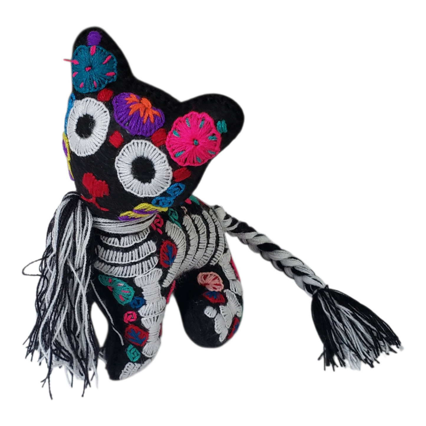 Dia de Muertos Felt Skeleton Sugar Skull Cat