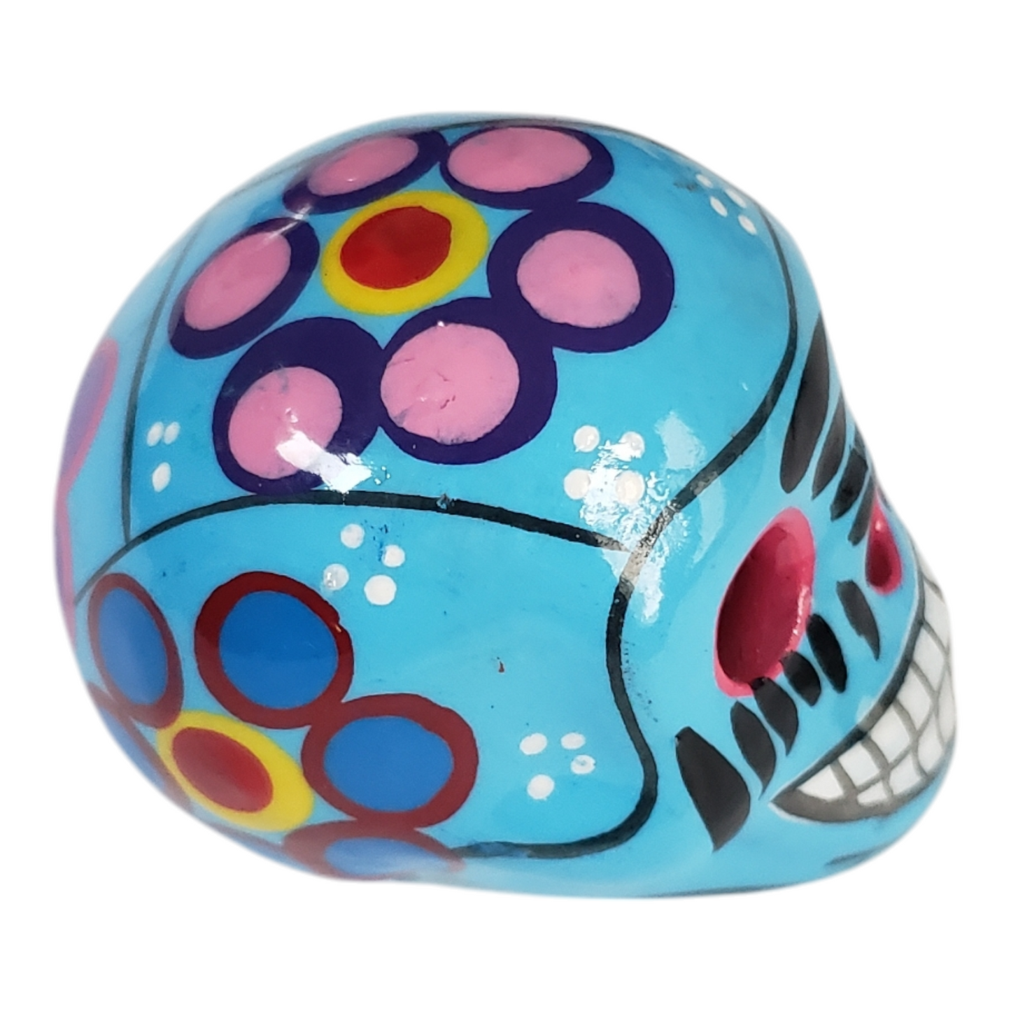 Mexican Dia de Muertos Ceramic Skull Small
