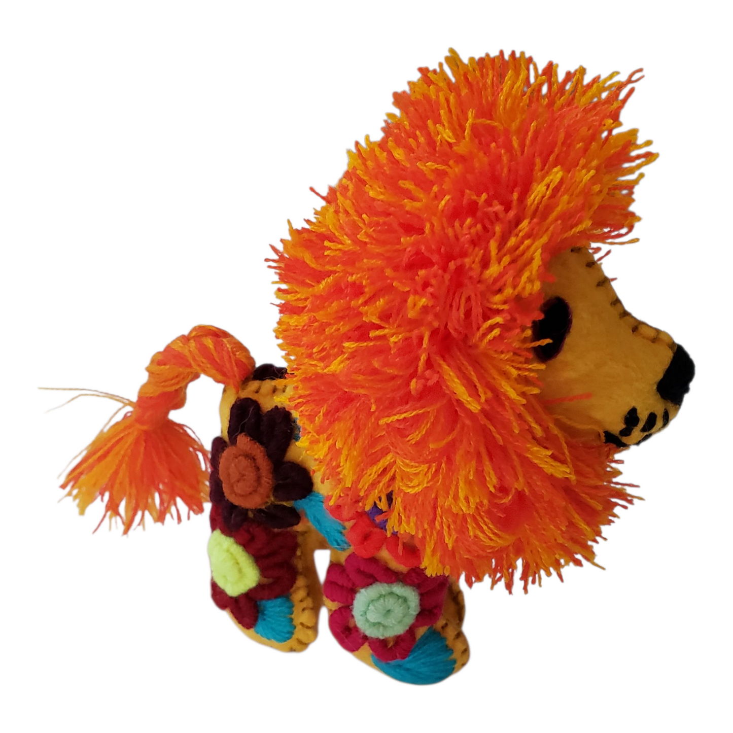 Small Lion Animalito Rococo Style from Chiapas Mexico