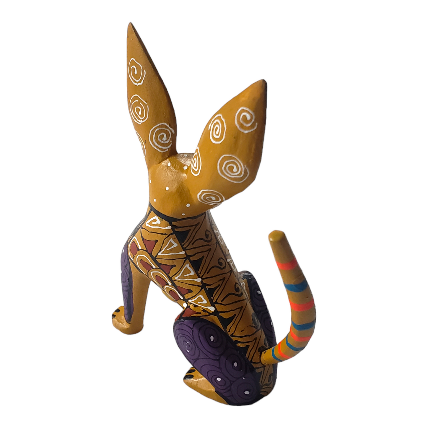 Chihuahua Dog Alebrije Wood Carving Oaxacan Folk Art