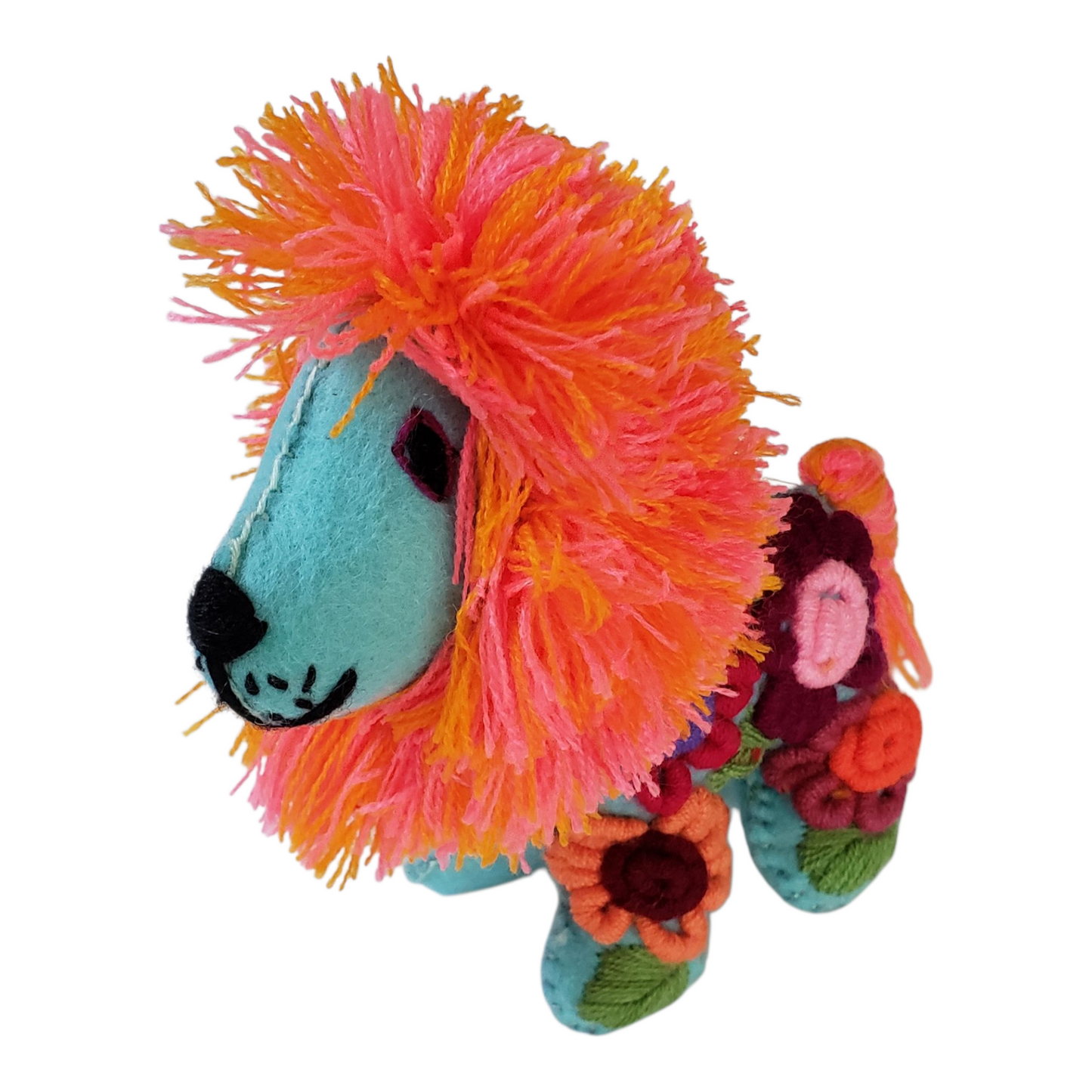 Small Lion Animalito Rococo Style from Chiapas Mexico