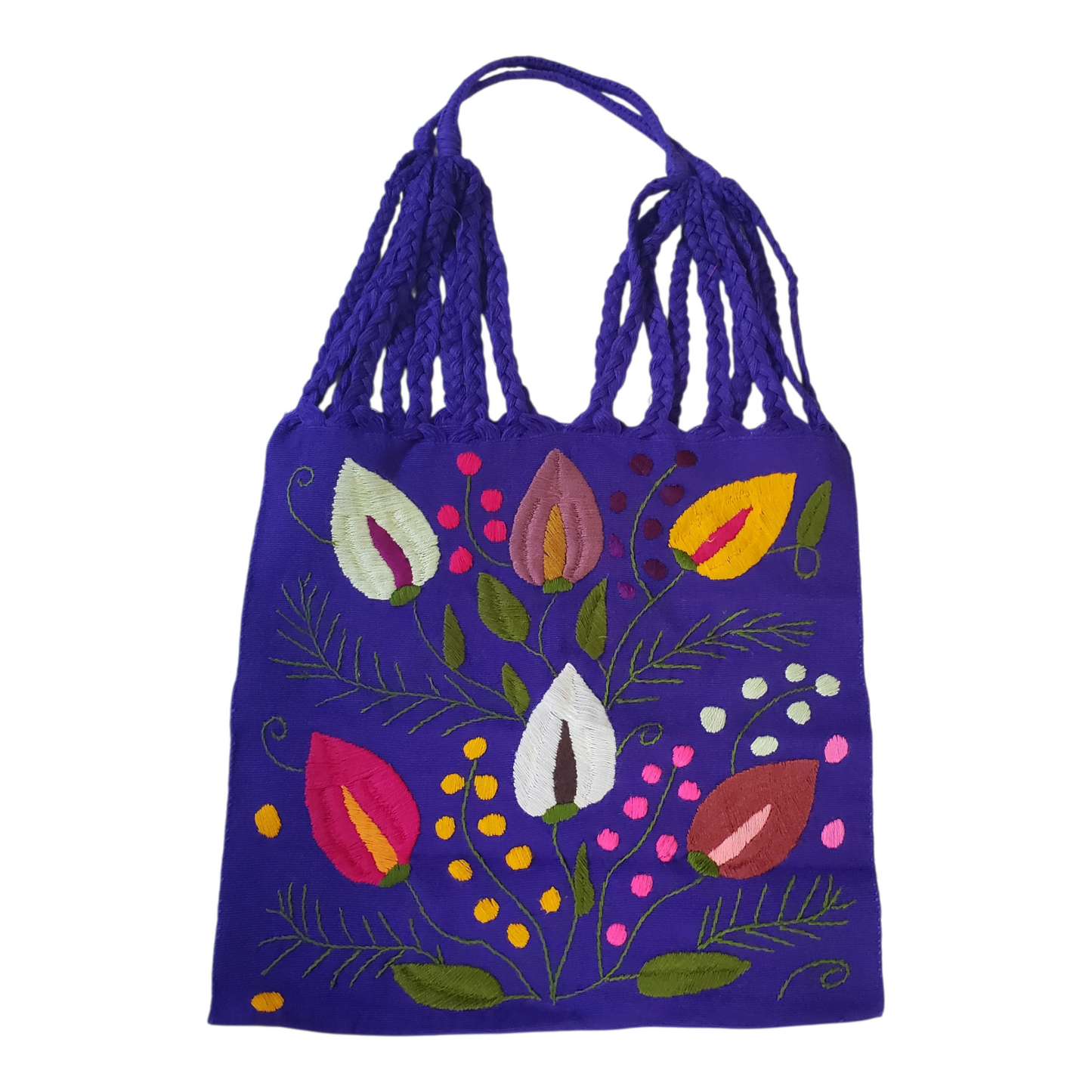 Embroidered Mexican Woven Tote Bag