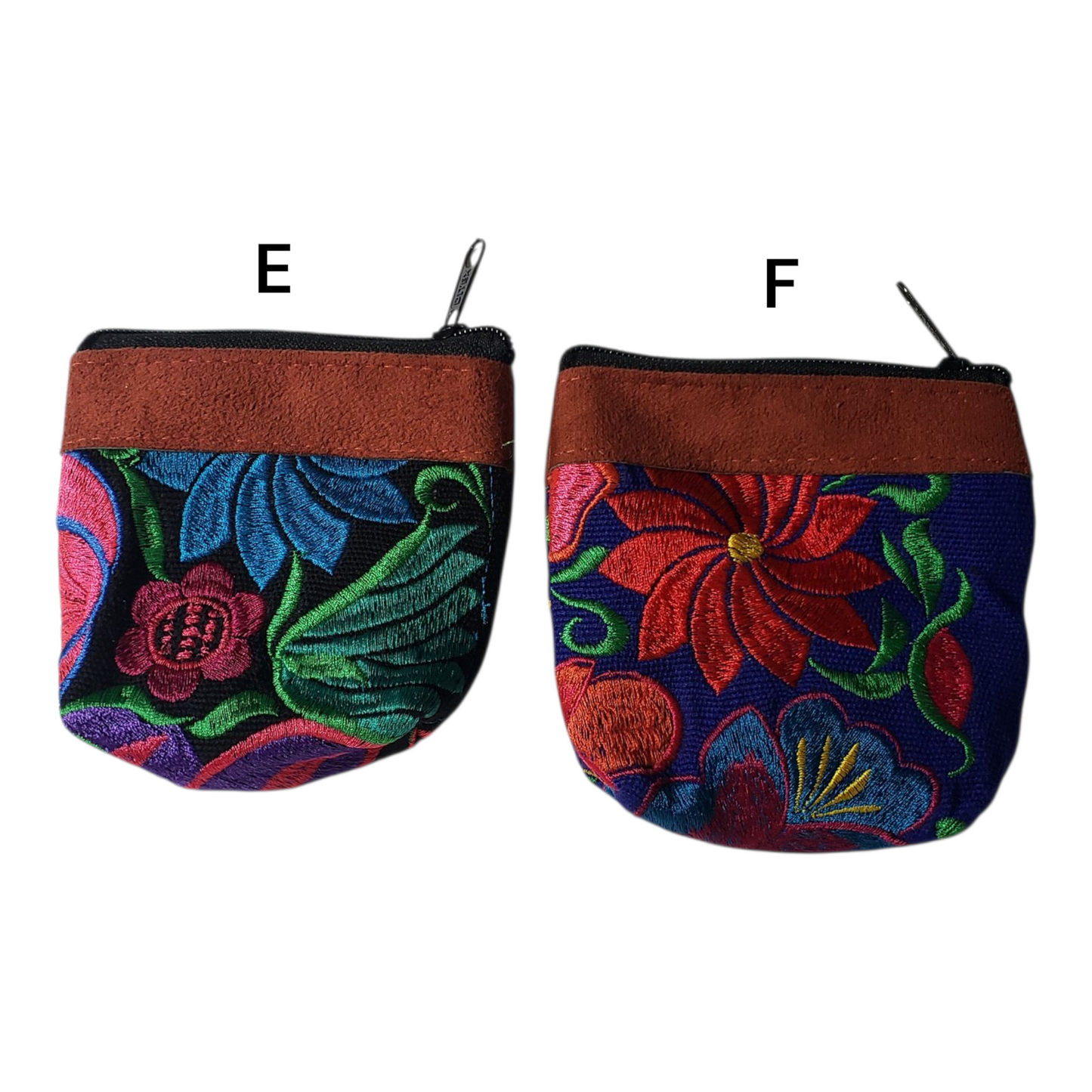 Embroidered Mexican Coin Purse from Oaxaca Mexico