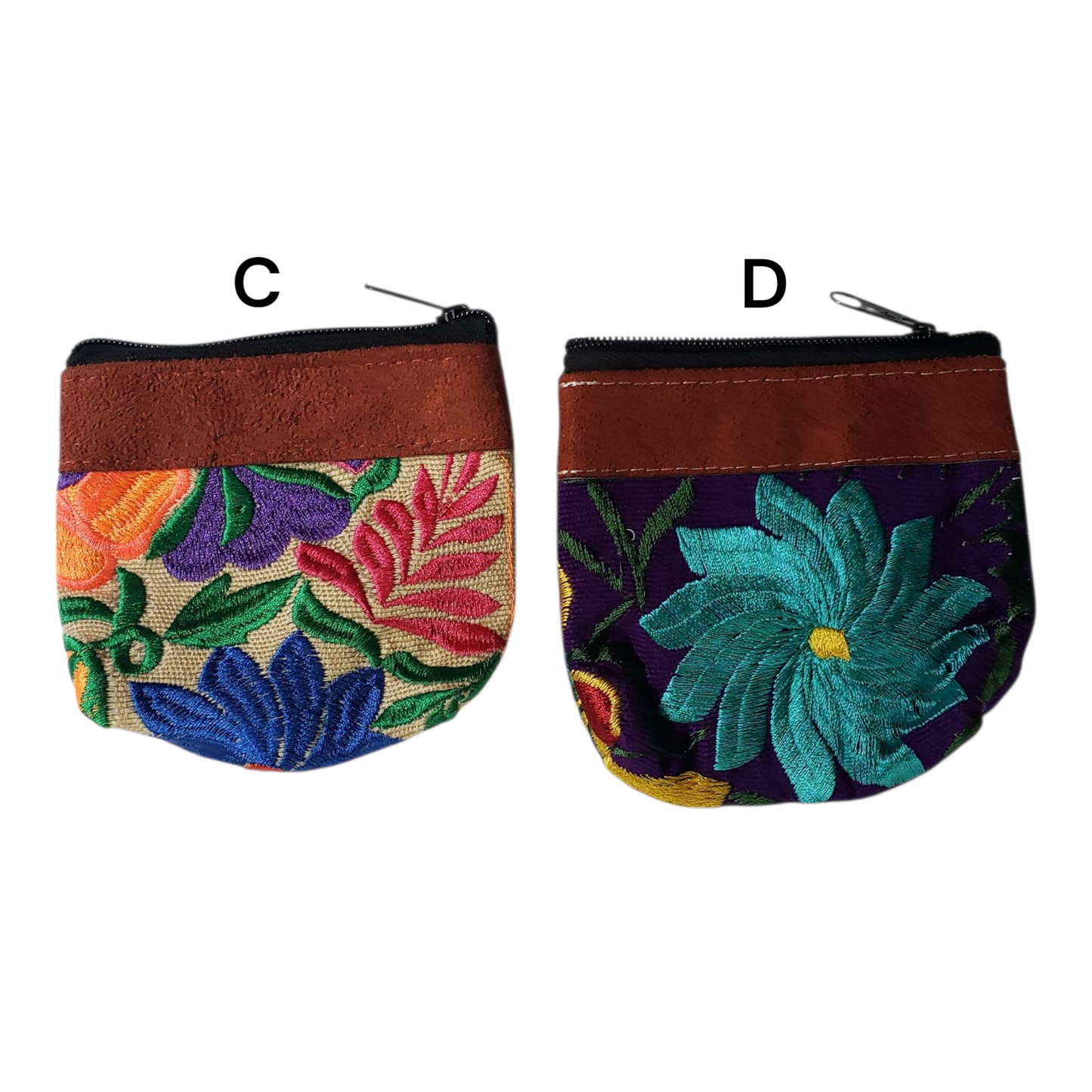 Embroidered Mexican Coin Purse from Oaxaca Mexico