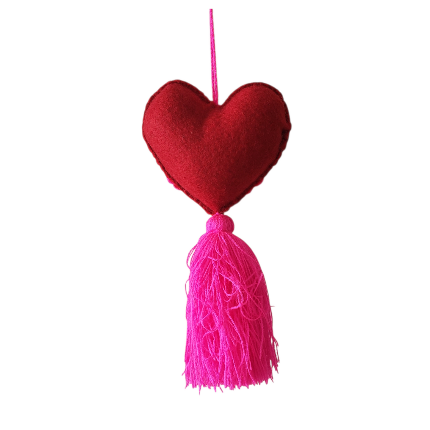 Felt Heart Valentine's Day Ornament from Mexico