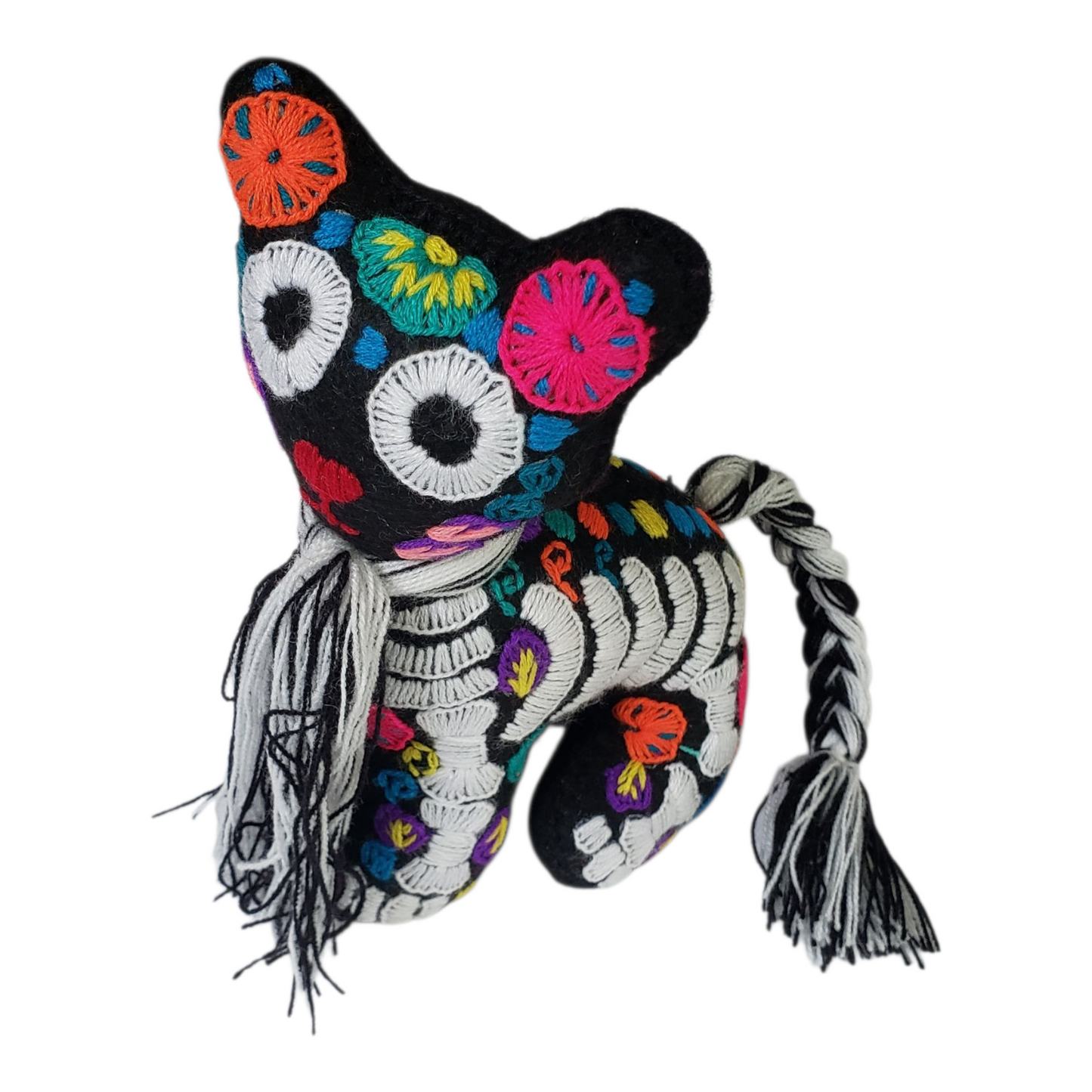 Dia de Muertos Felt Skeleton Sugar Skull Cat