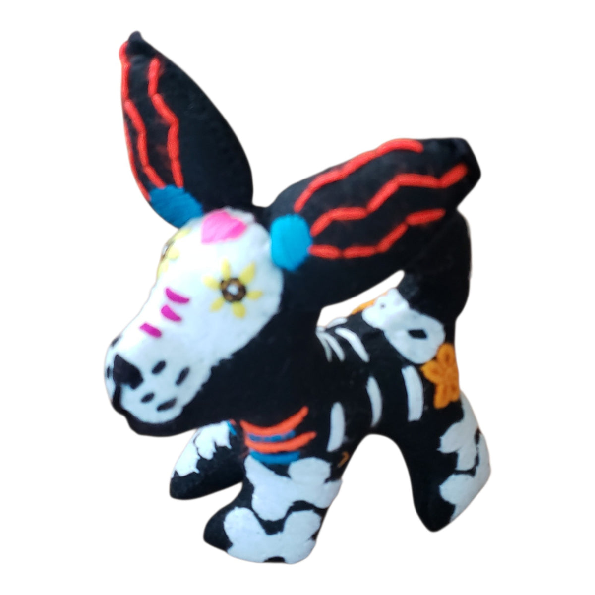 Dia de Muertos Felt Skeleton Sugar Skull Dog