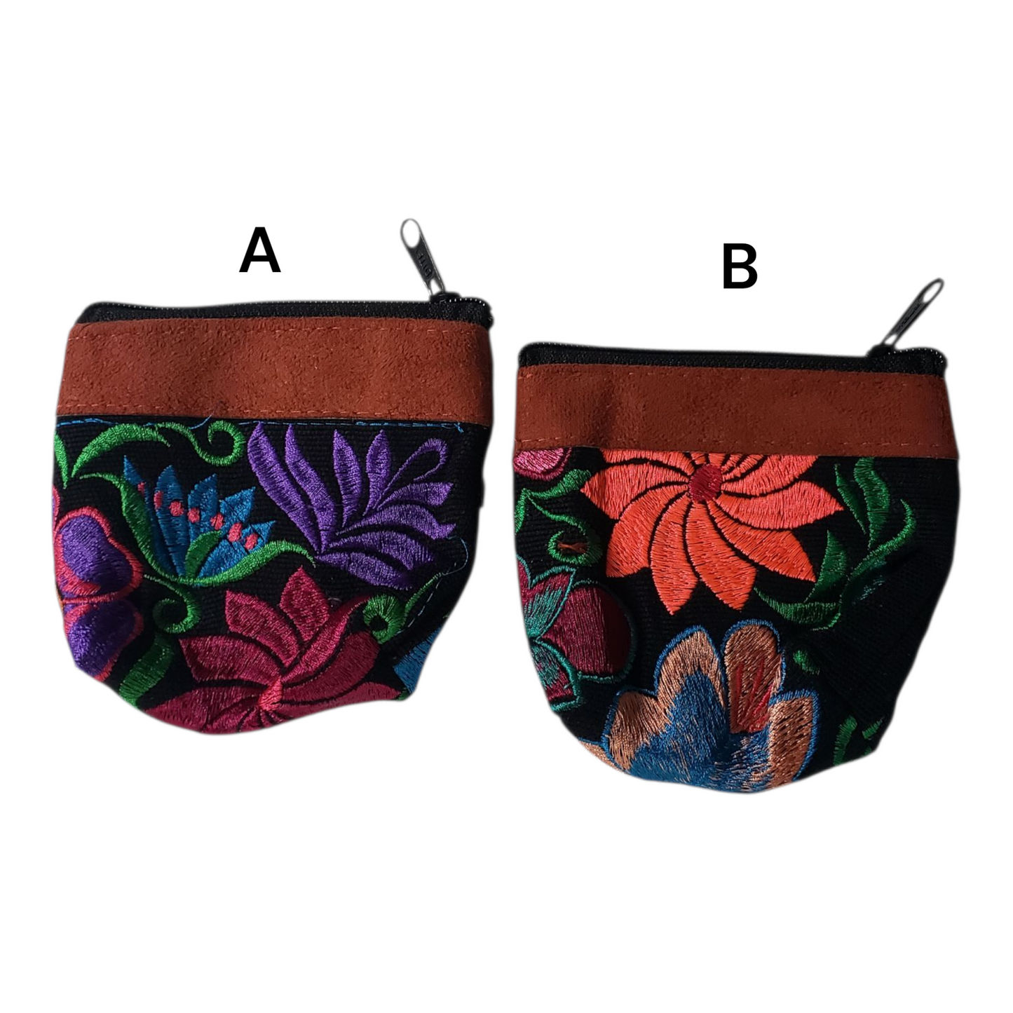 Embroidered Mexican Coin Purse from Oaxaca Mexico
