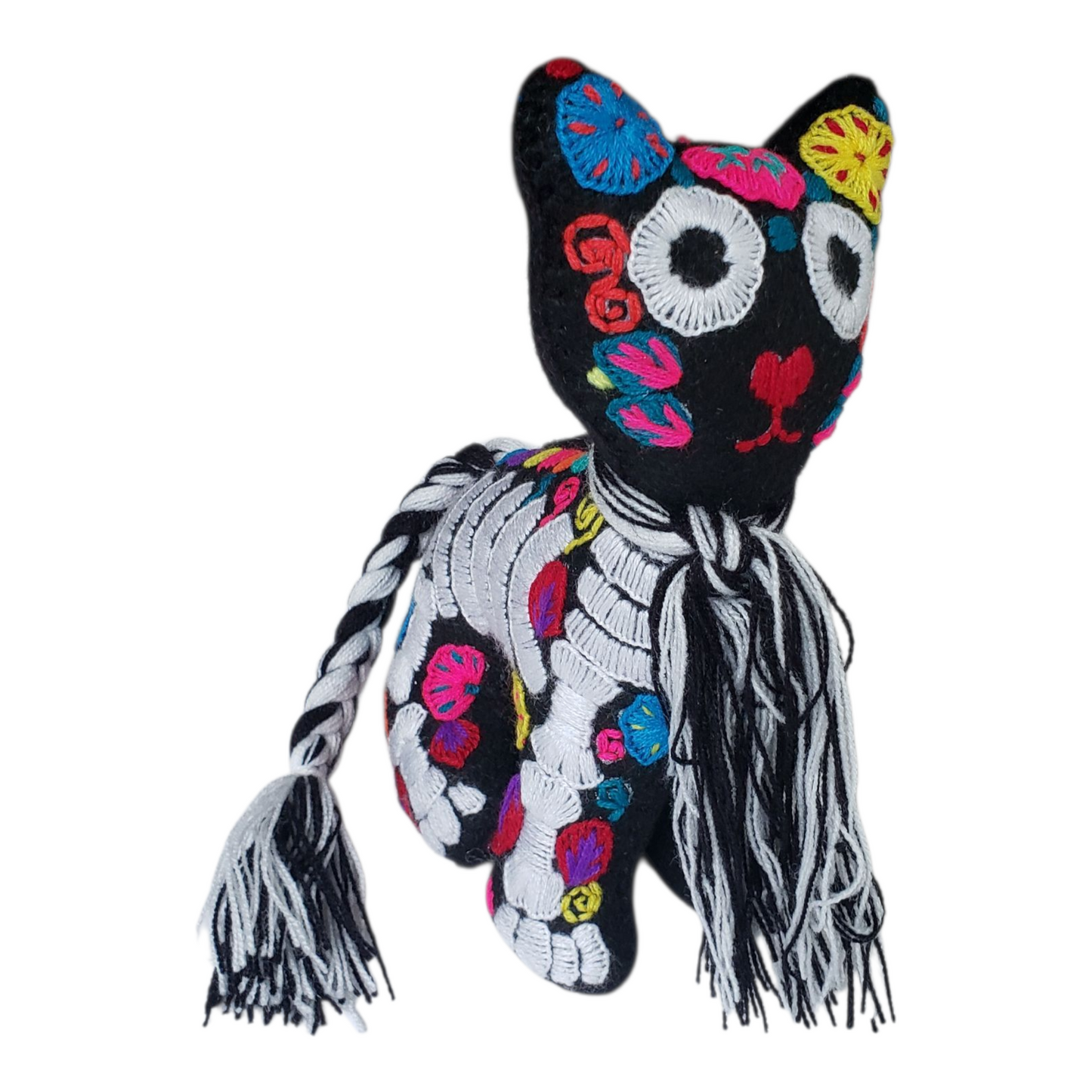 Dia de Muertos Felt Skeleton Sugar Skull Cat
