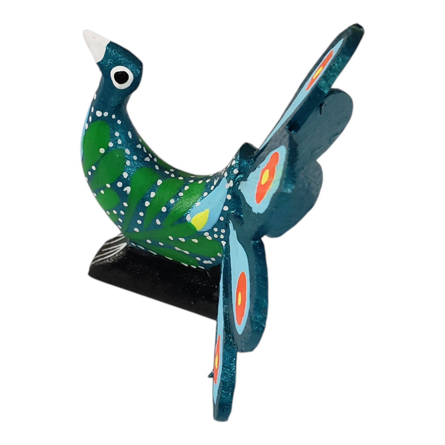 Peacock Alebrije Wood Carving Oaxacan Folk Art