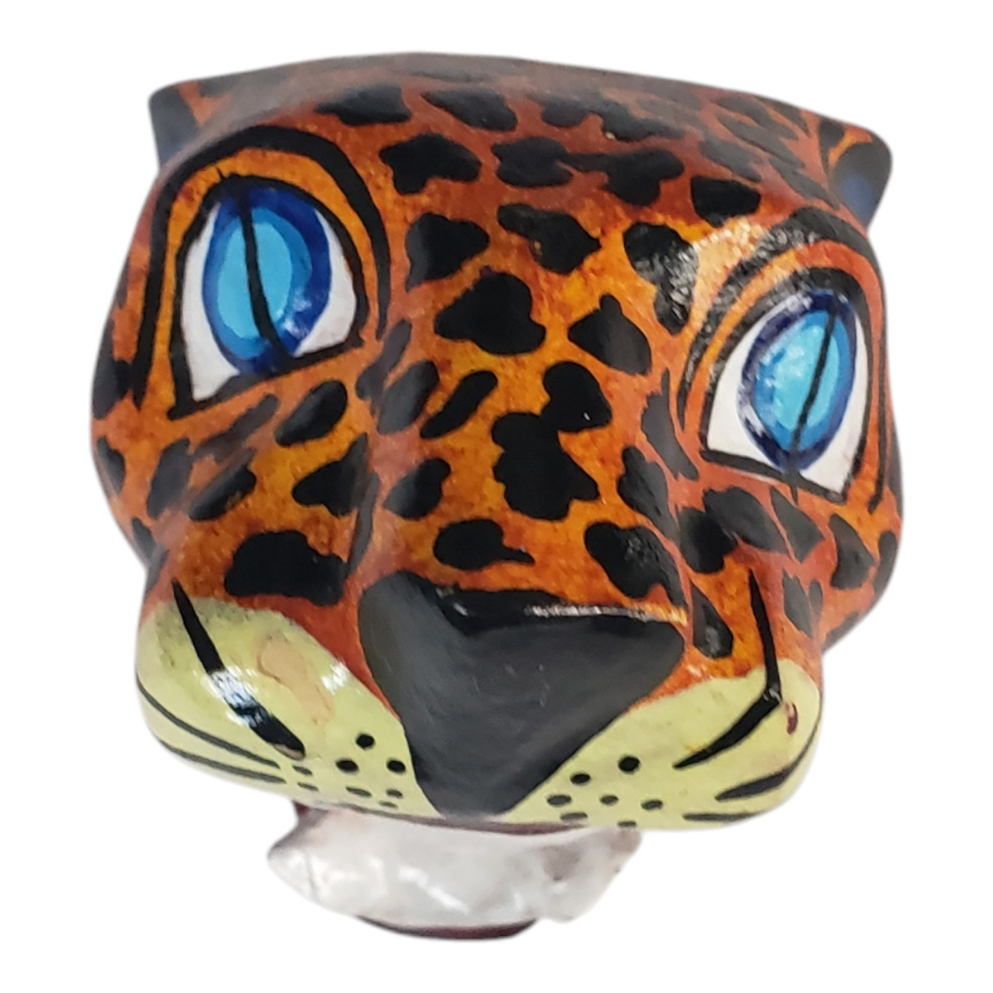 Mini Jaguar Head Alebrije from Oaxaca, Mexico