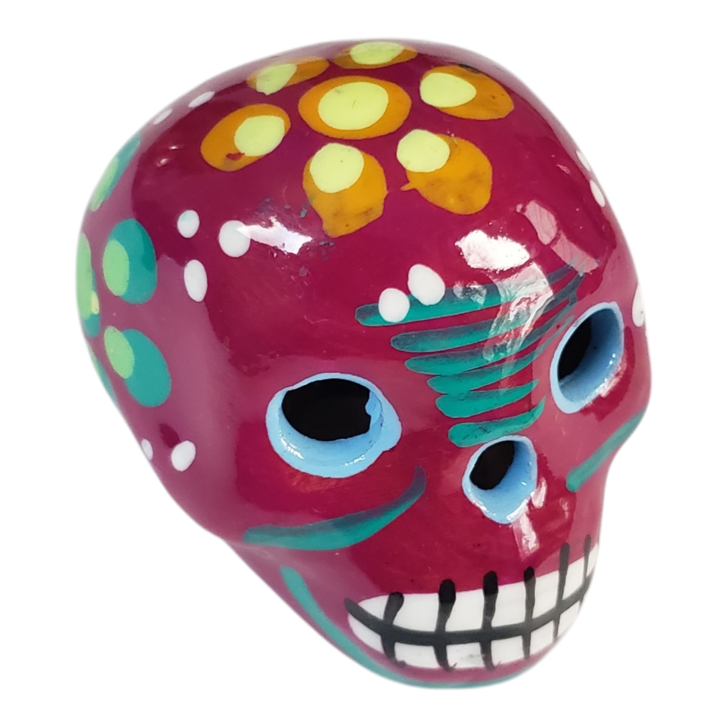 Mexican Dia de Muertos Ceramic Skull Small
