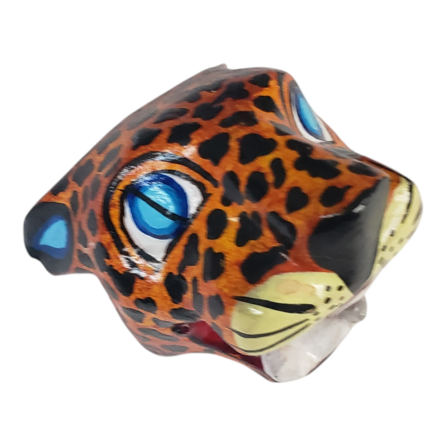 Mini Jaguar Head Alebrije from Oaxaca, Mexico