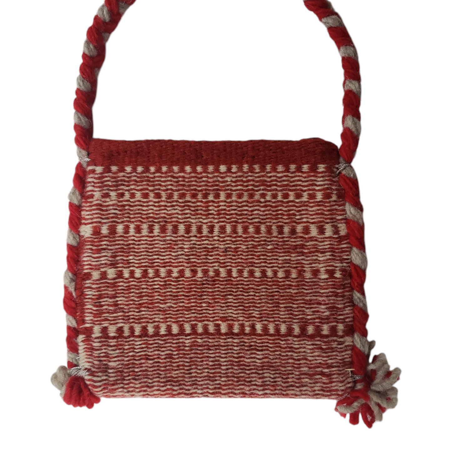 Small Red Grey Zapotec Purse