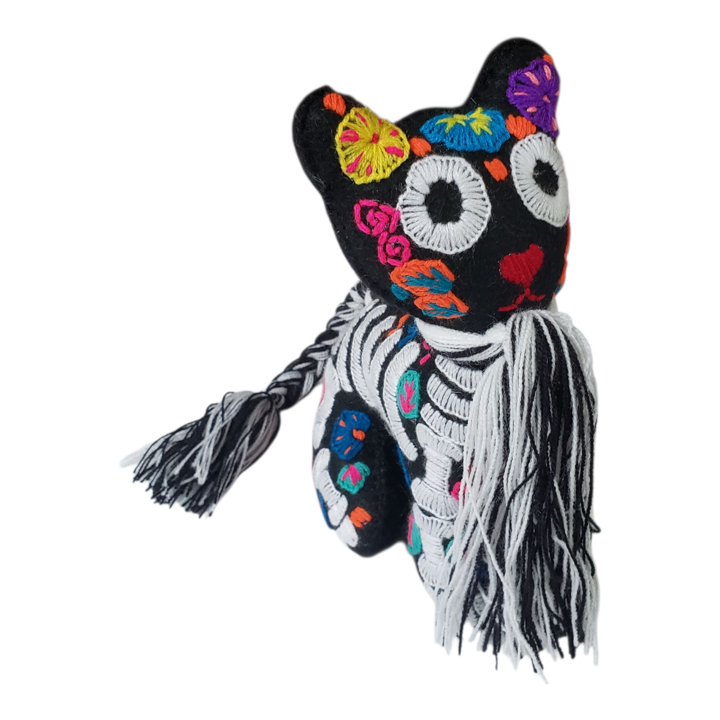 Dia de Muertos Felt Skeleton Sugar Skull Cat