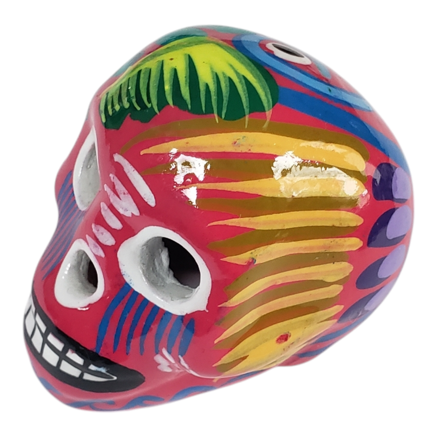 Mexican Dia de Muertos Ceramic Skull Small