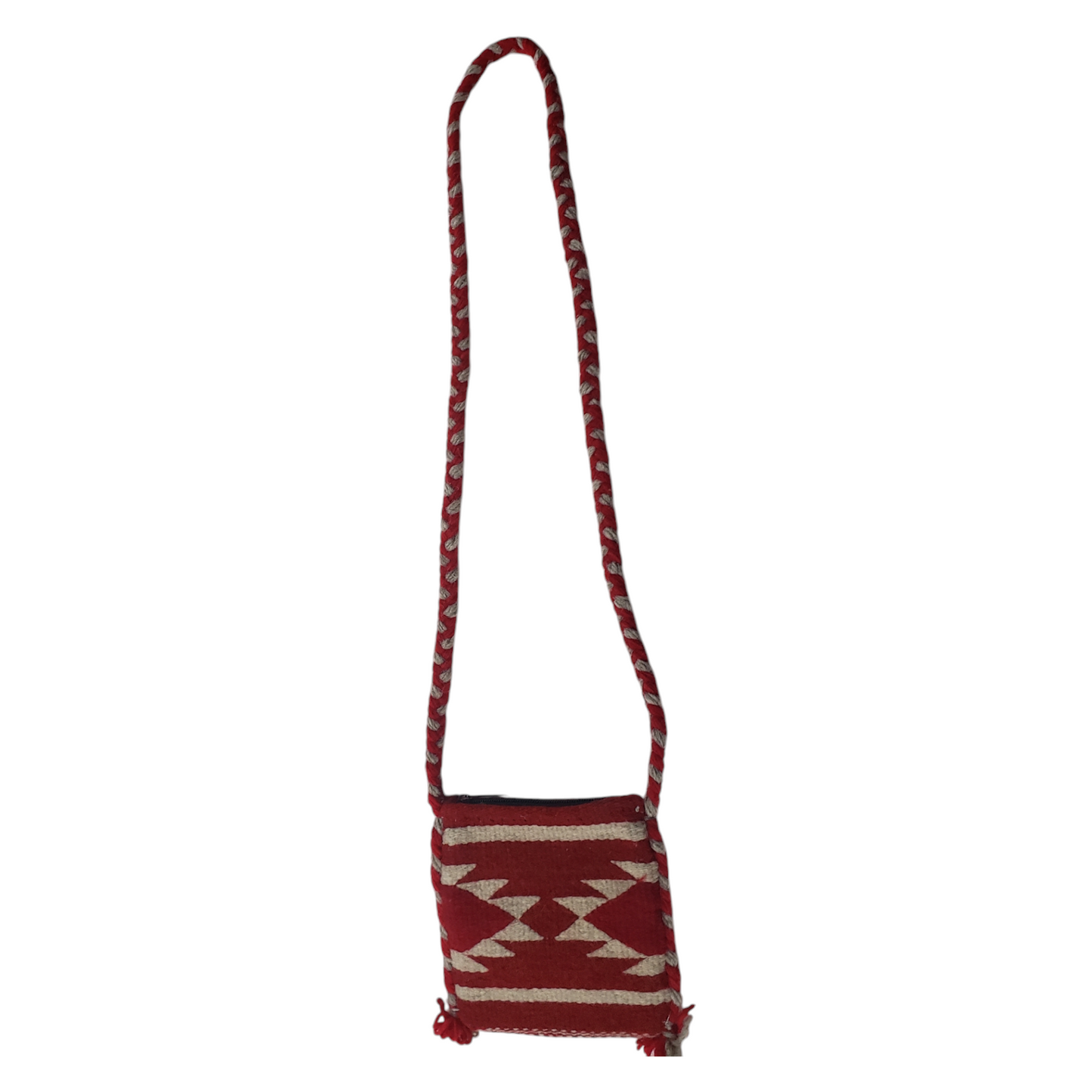 Zapotec Red White Woven Bag