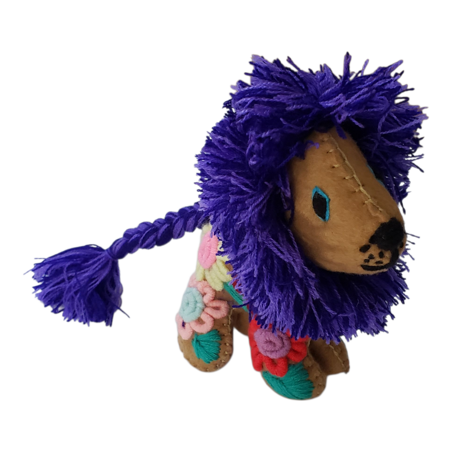 Small Lion Animalito Rococo Style from Chiapas Mexico