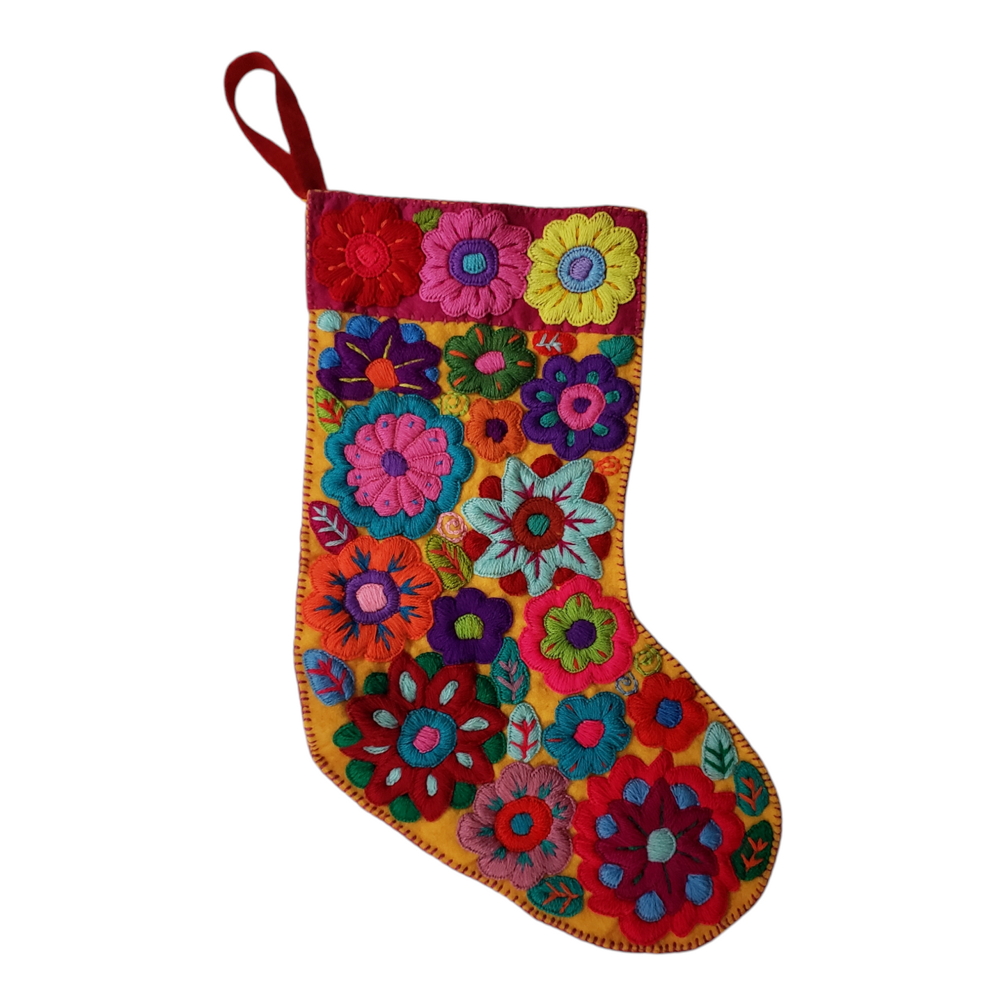 Handmade Embroidered Christmas Stocking
