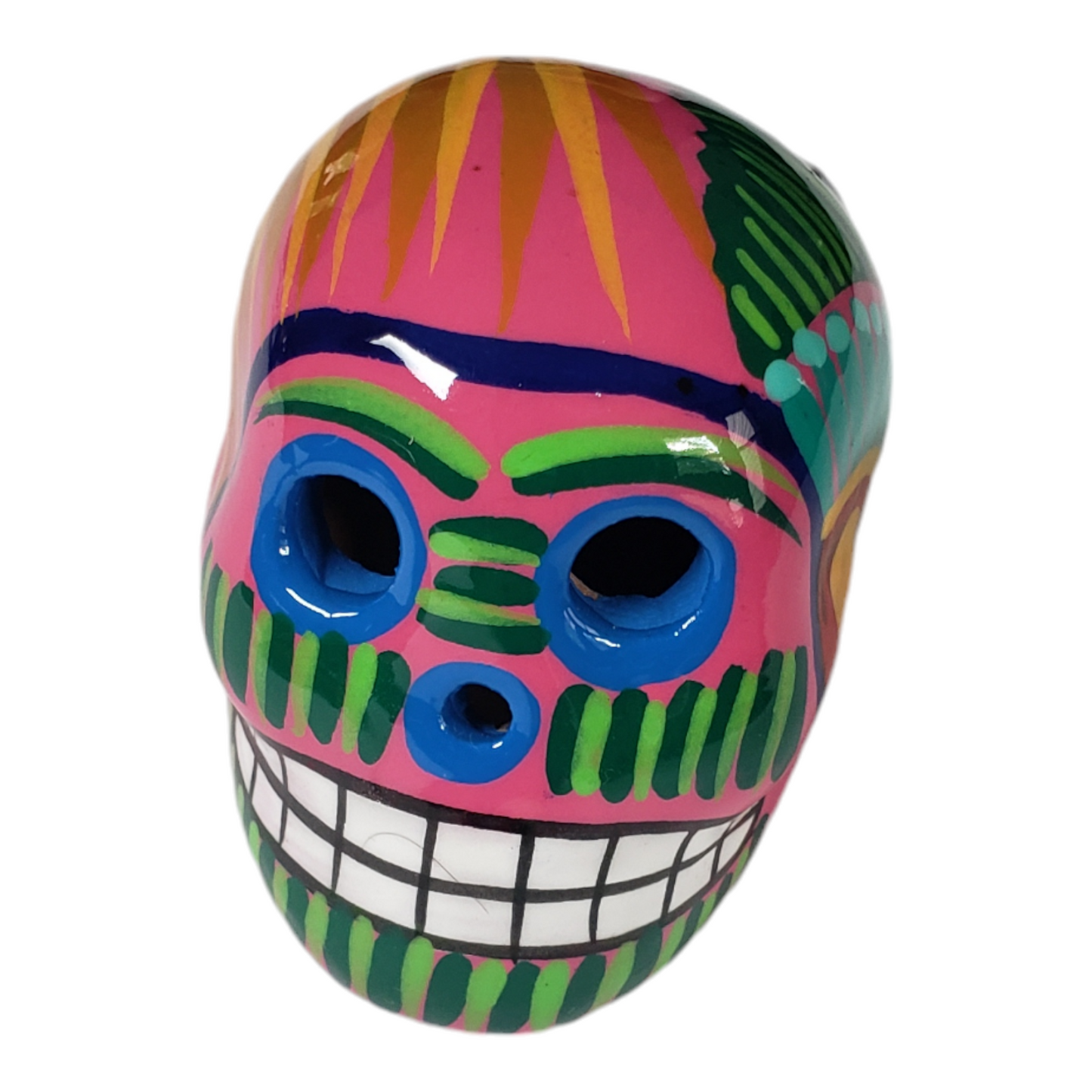 Mexican Dia de Muertos Ceramic Skull Small