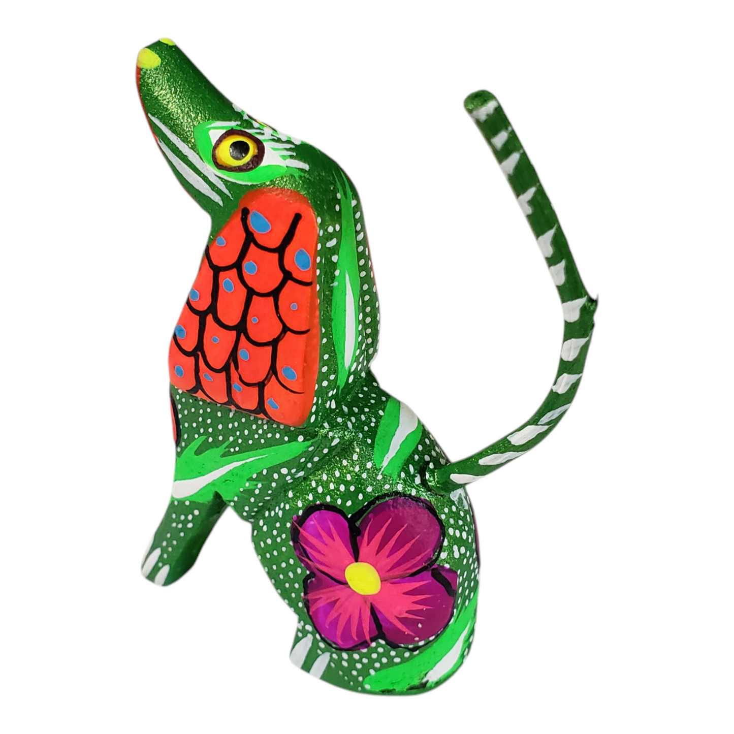 Mexican Alebrije Mini Dog Wood Carving Oaxaca Art Hand Painted