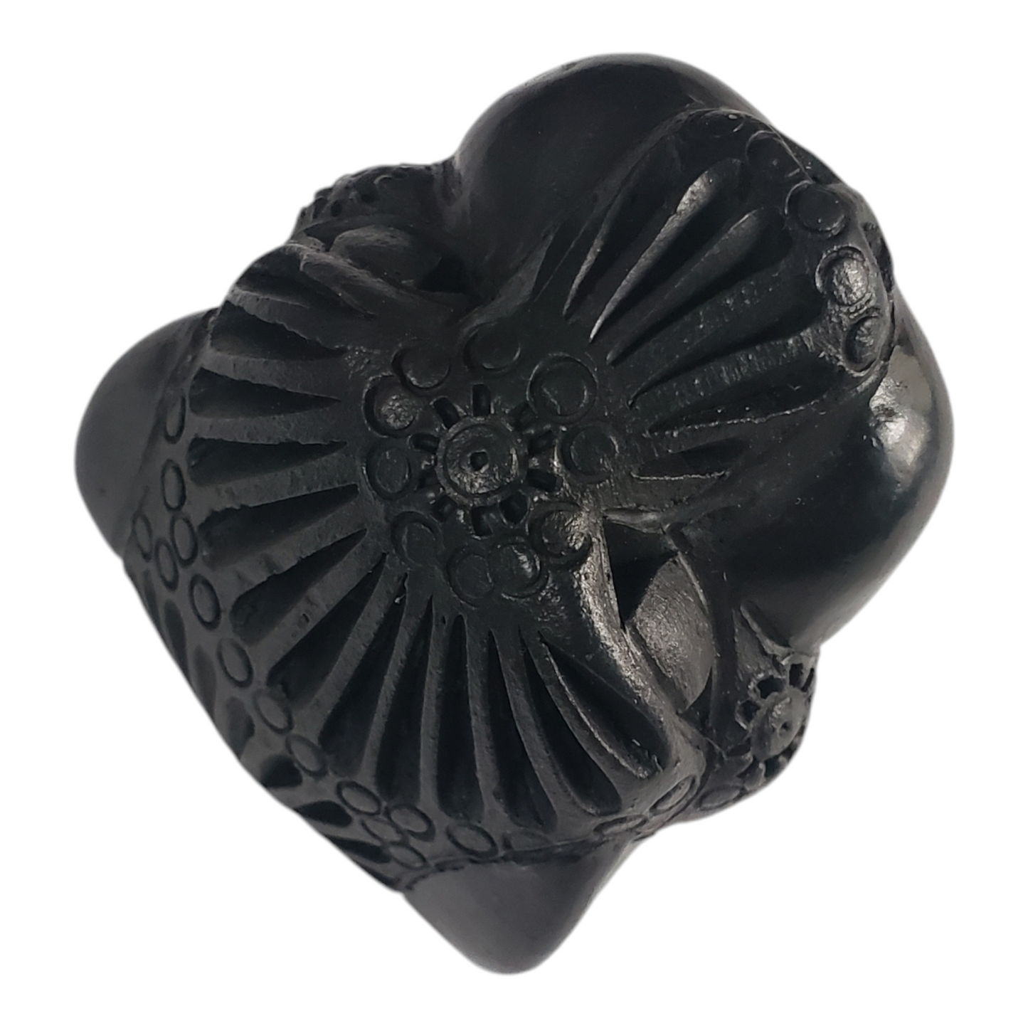 Barro Negro Jaguar Head from Oaxaca Mexico