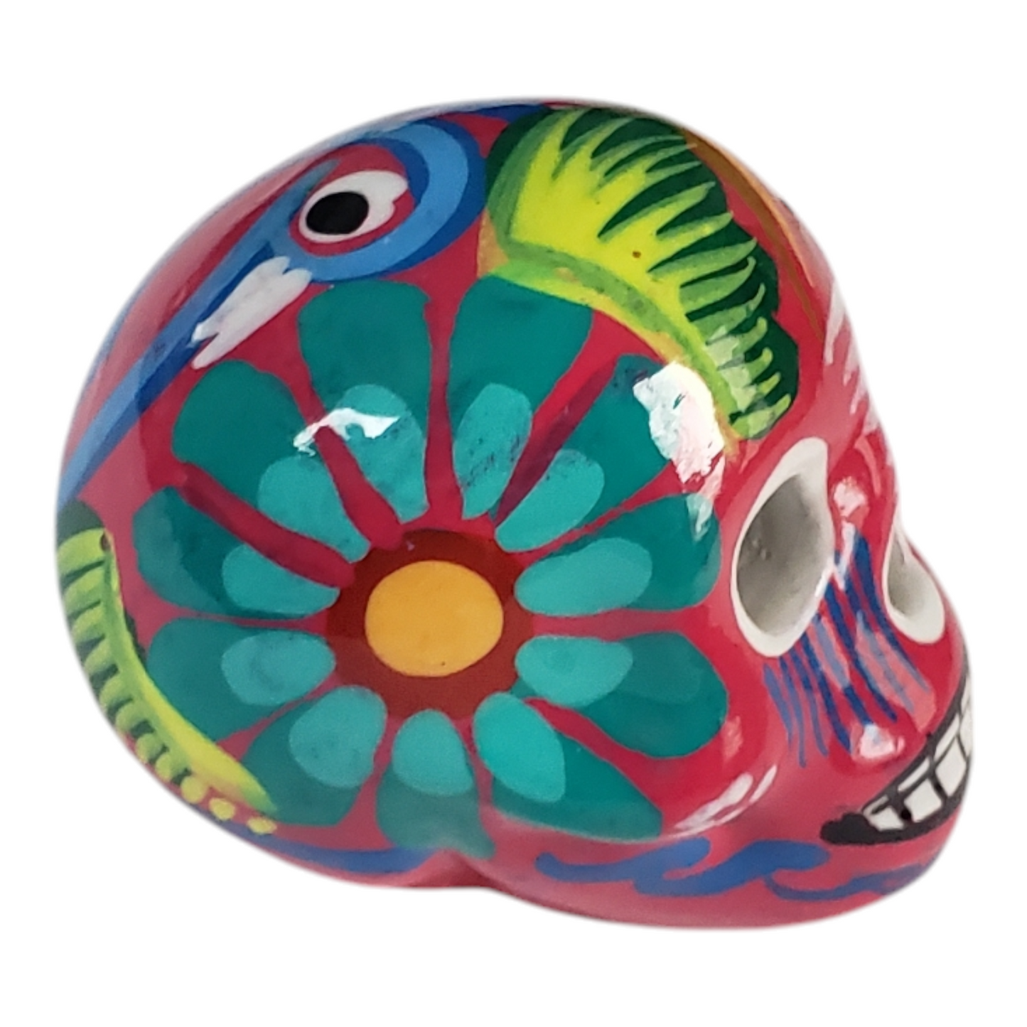 Mexican Dia de Muertos Ceramic Skull Small