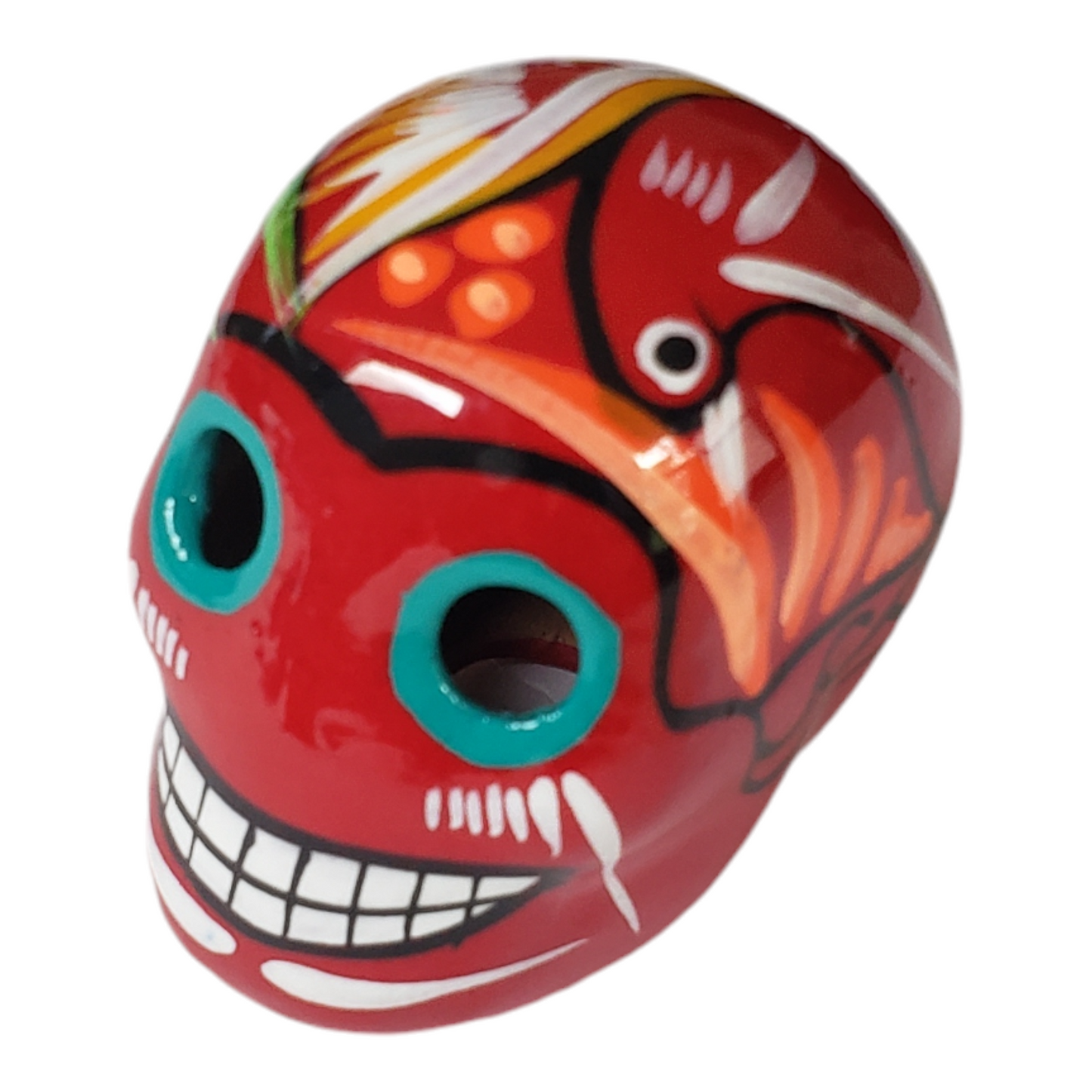 Mexican Dia de Muertos Ceramic Skull Small