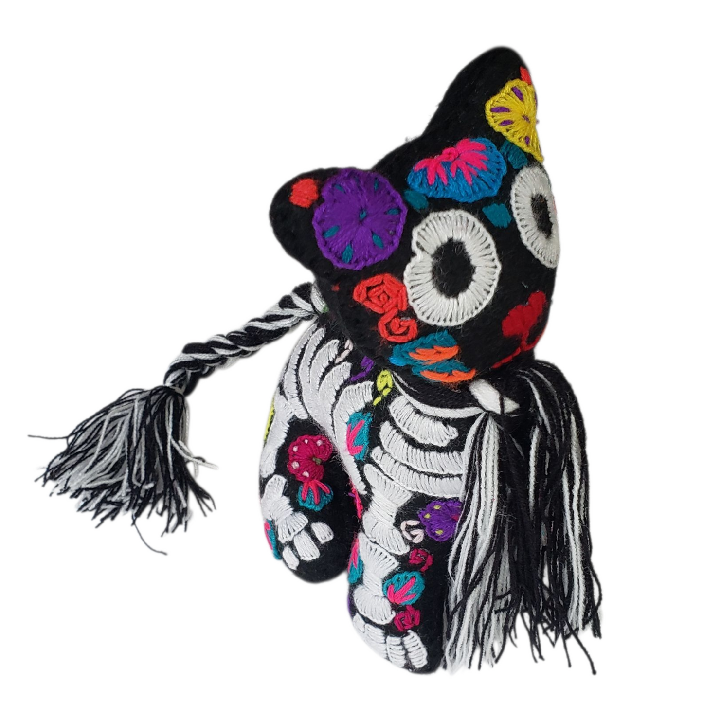 Dia de Muertos Felt Skeleton Sugar Skull Cat