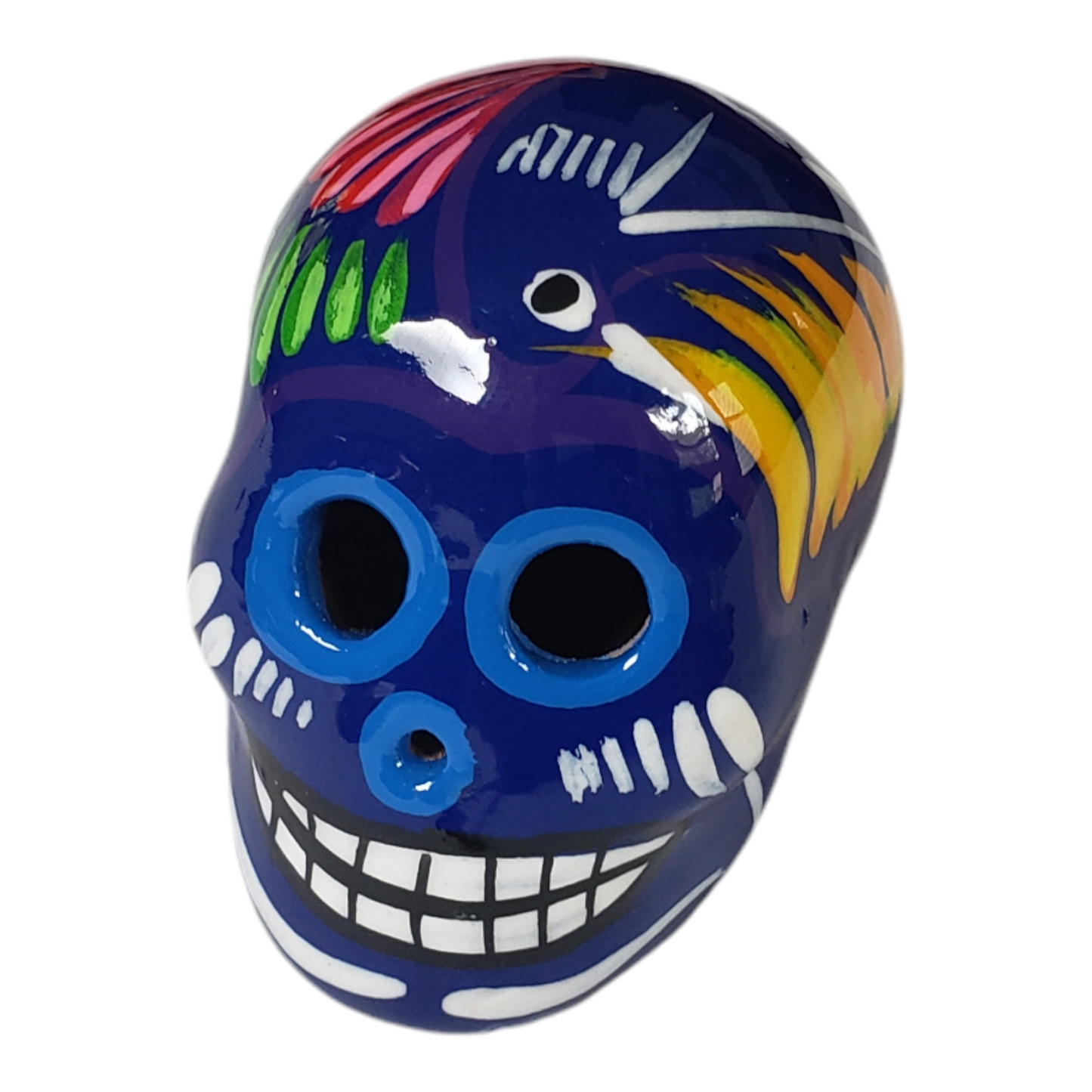 Mexican Dia de Muertos Ceramic Skull Small