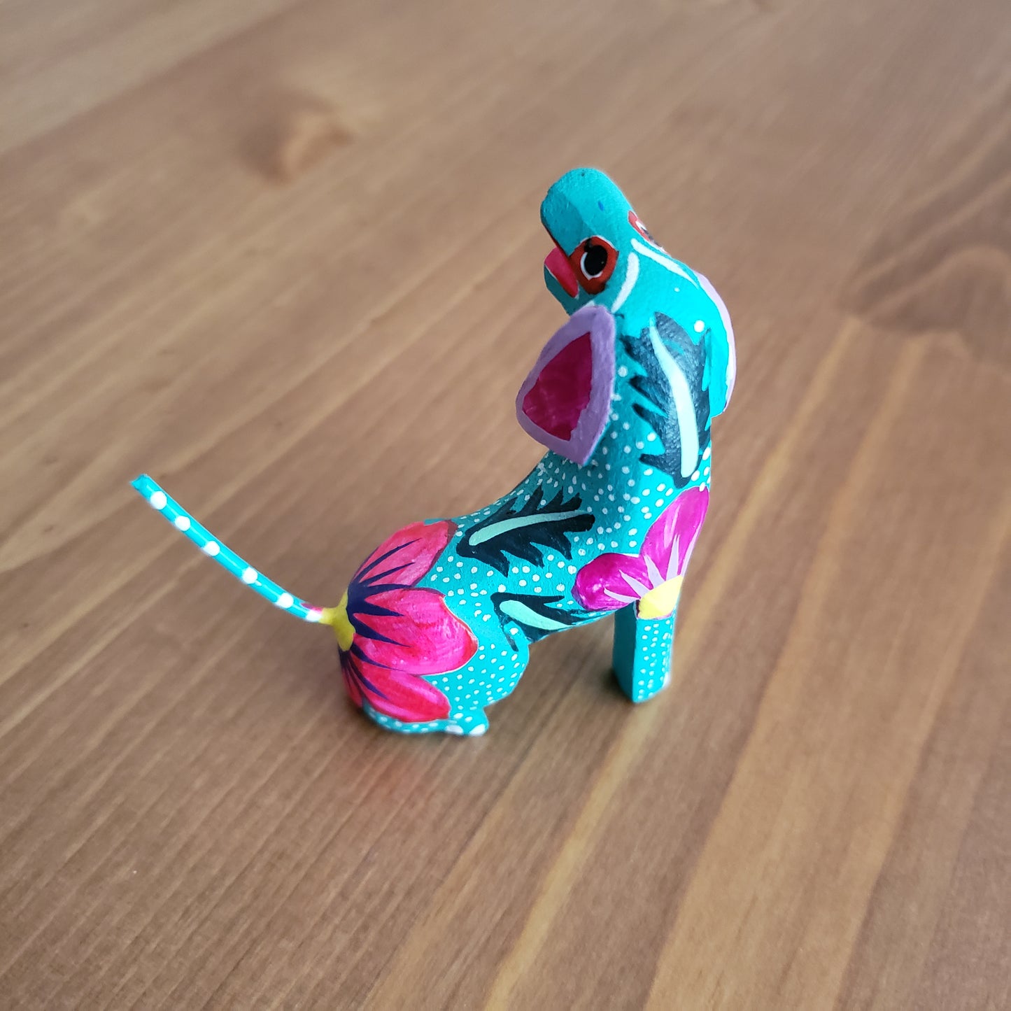 Colorful Dog Mini Alebrije Oaxacan Wood Carving Mexican Hand Painted - The Little Pueblo
