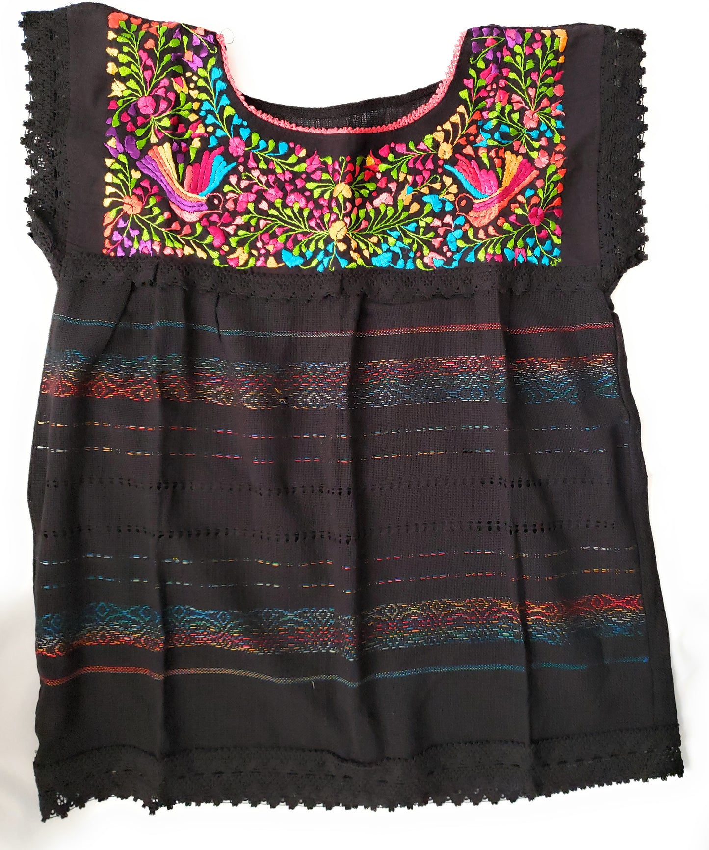 Handmade Woven Mexican Dove Bird Shirt from Oaxaca