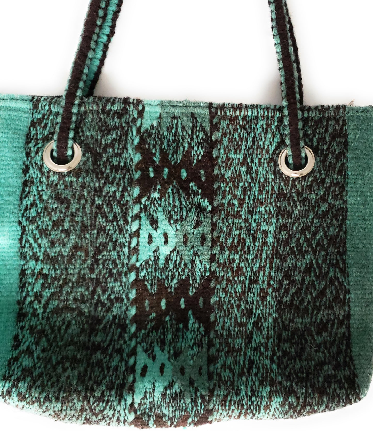 Zapotec Wool Shoulder Tote Bag Oaxacan Handcrafted