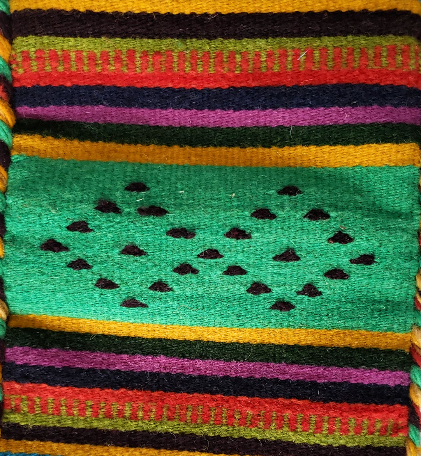 Mexican Shoulder Bag Zapotec Woven Wool Purse Oaxaca Handmade