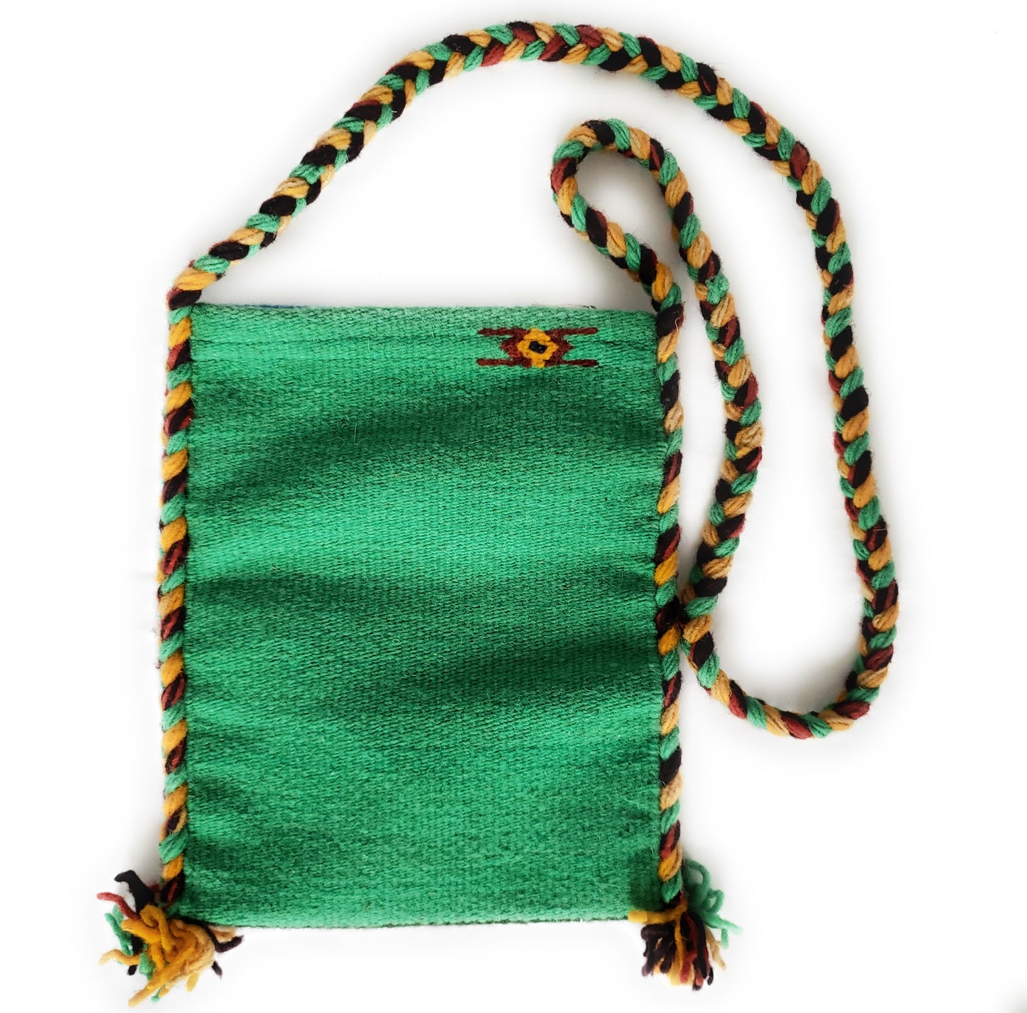 Mexican Shoulder Bag Zapotec Woven Wool Purse Oaxaca Handmade
