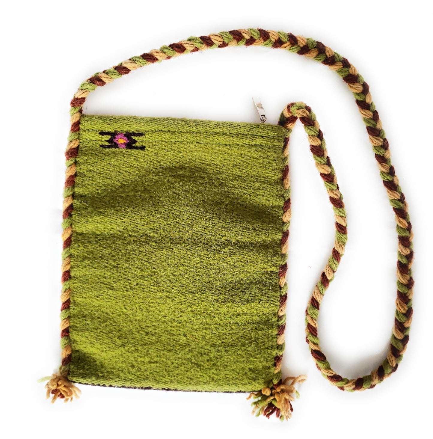 Mexican Shoulder Bag Zapotec Woven Wool Purse Oaxaca Handmade