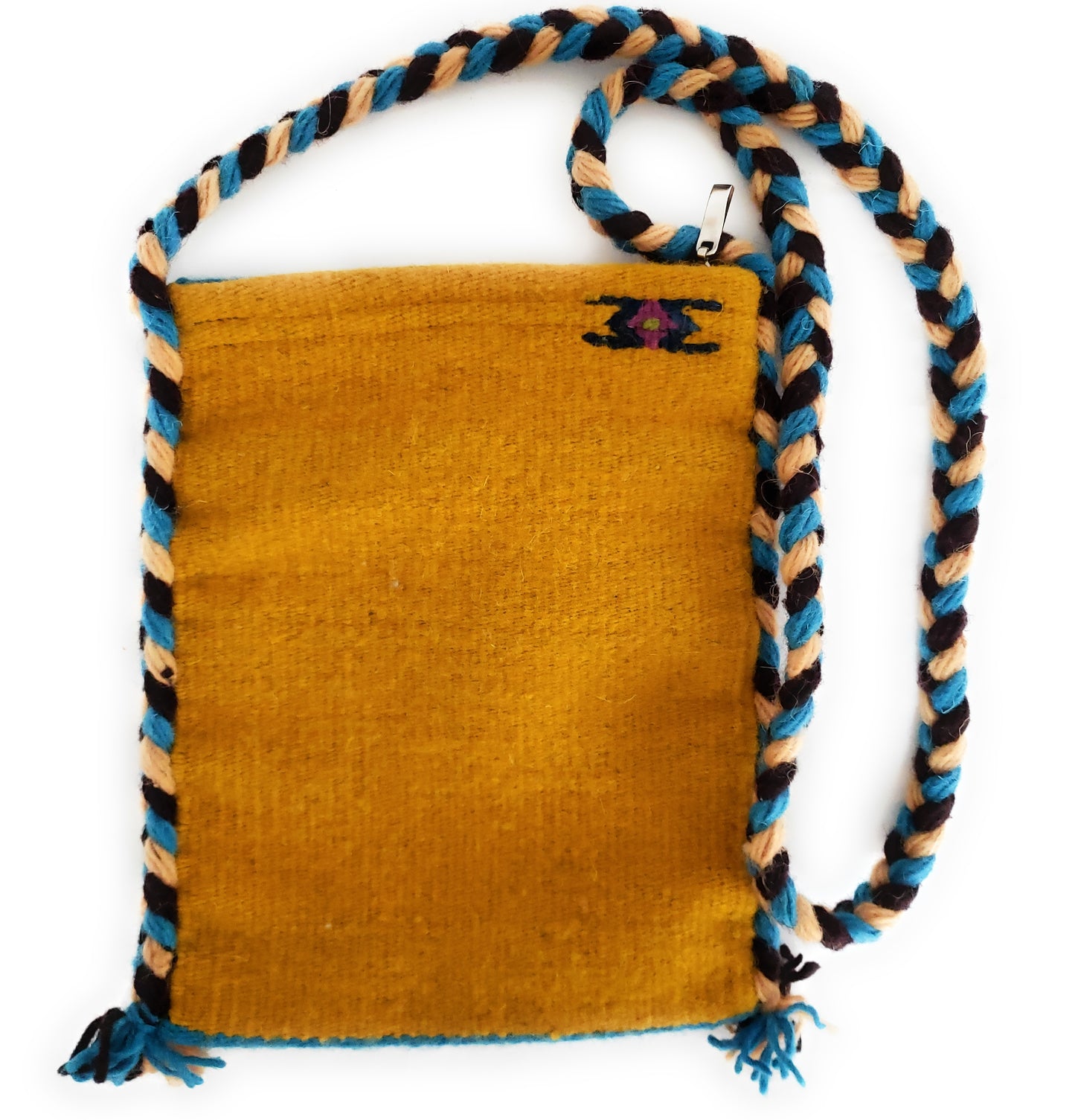 Mexican Shoulder Bag Zapotec Woven Wool Purse Oaxaca Handmade