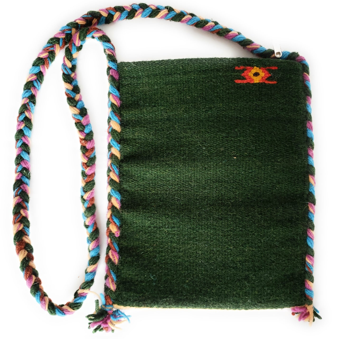 Mexican Shoulder Bag Zapotec Woven Wool Purse Oaxaca Handmade