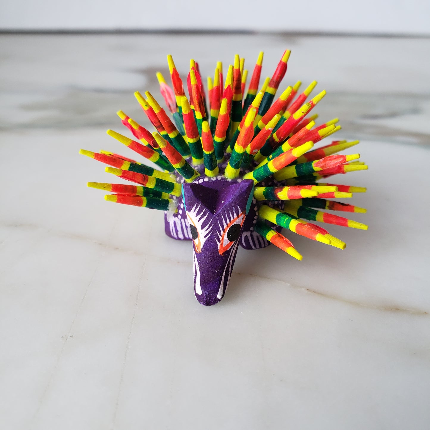 Mexican Mini Porcupine Oaxacan Alebrije Wood Carving