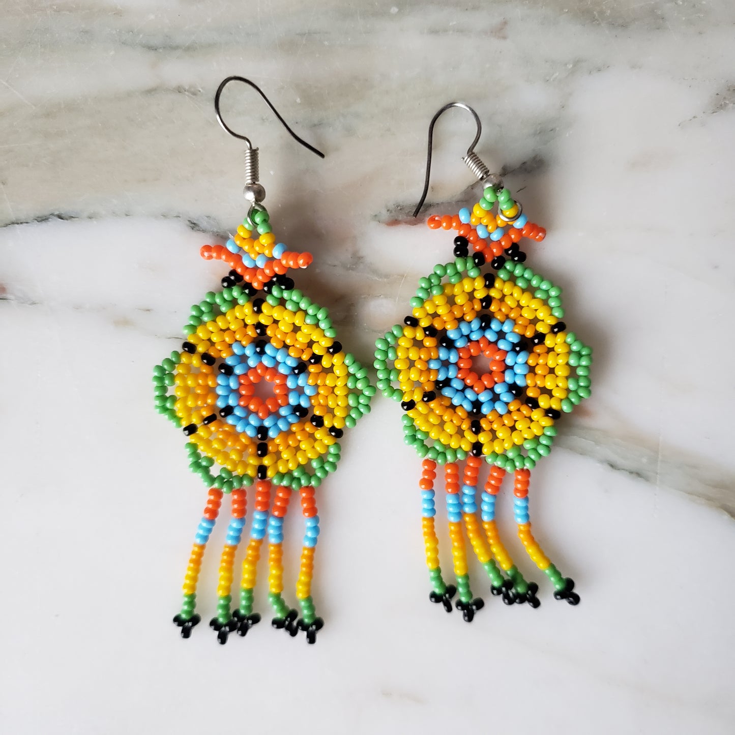 Mexican Beaded Earrings Huichol