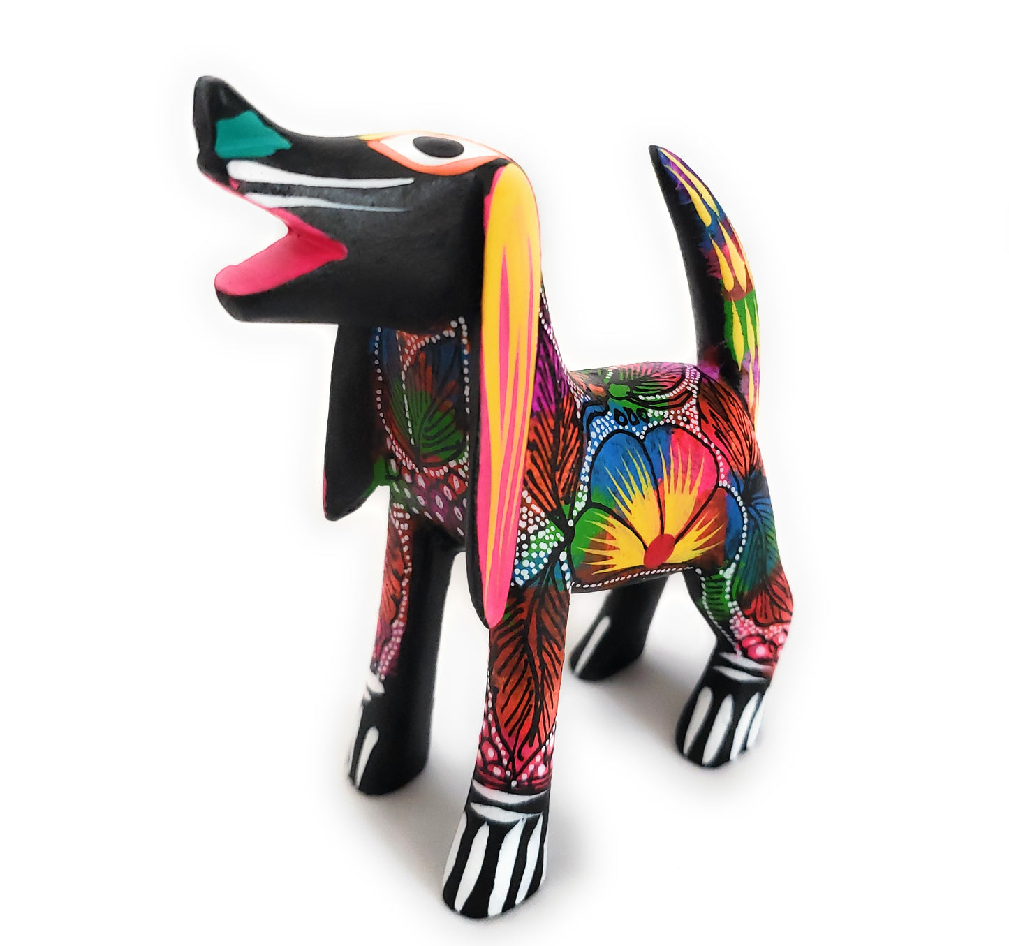 Dog Alebrije Wood Carving Oaxacan Folk Art