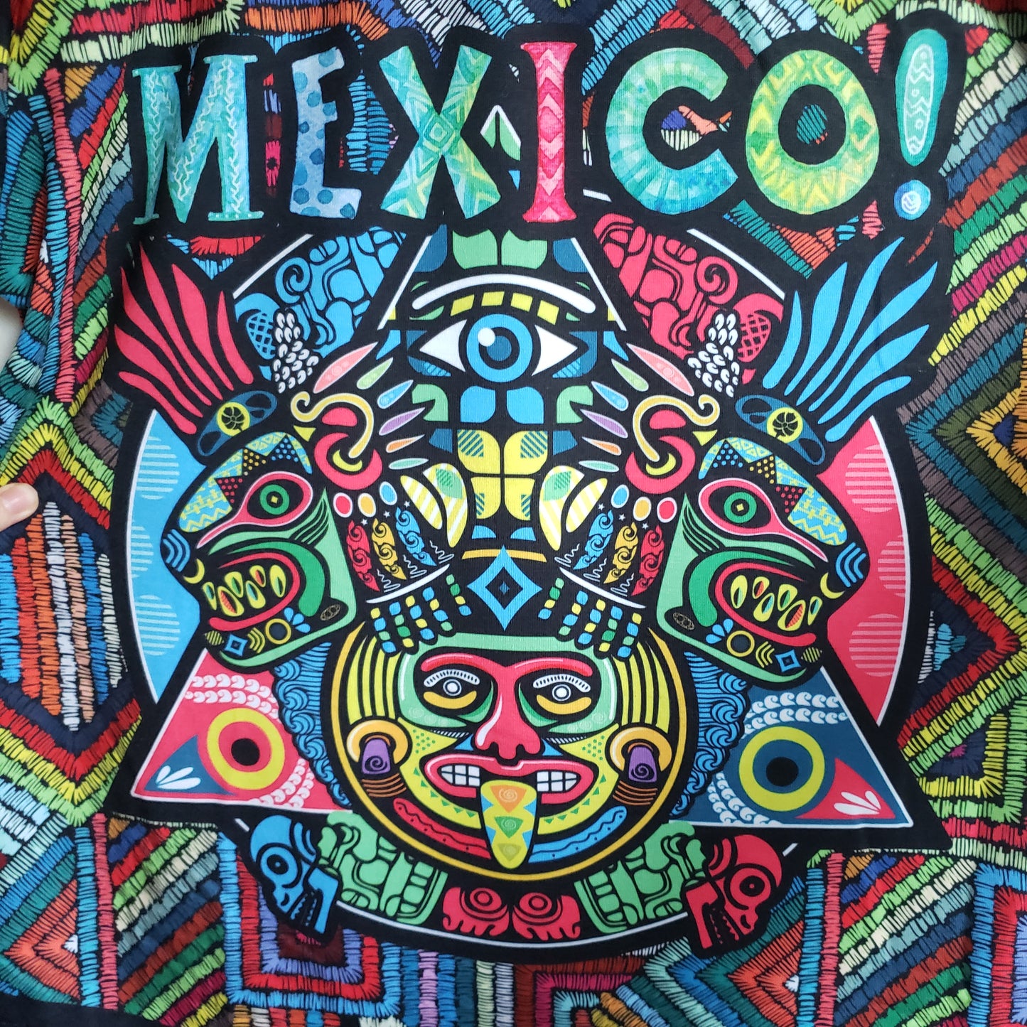 Viva Mexico Aztec Geometric Graphic T-Shirt